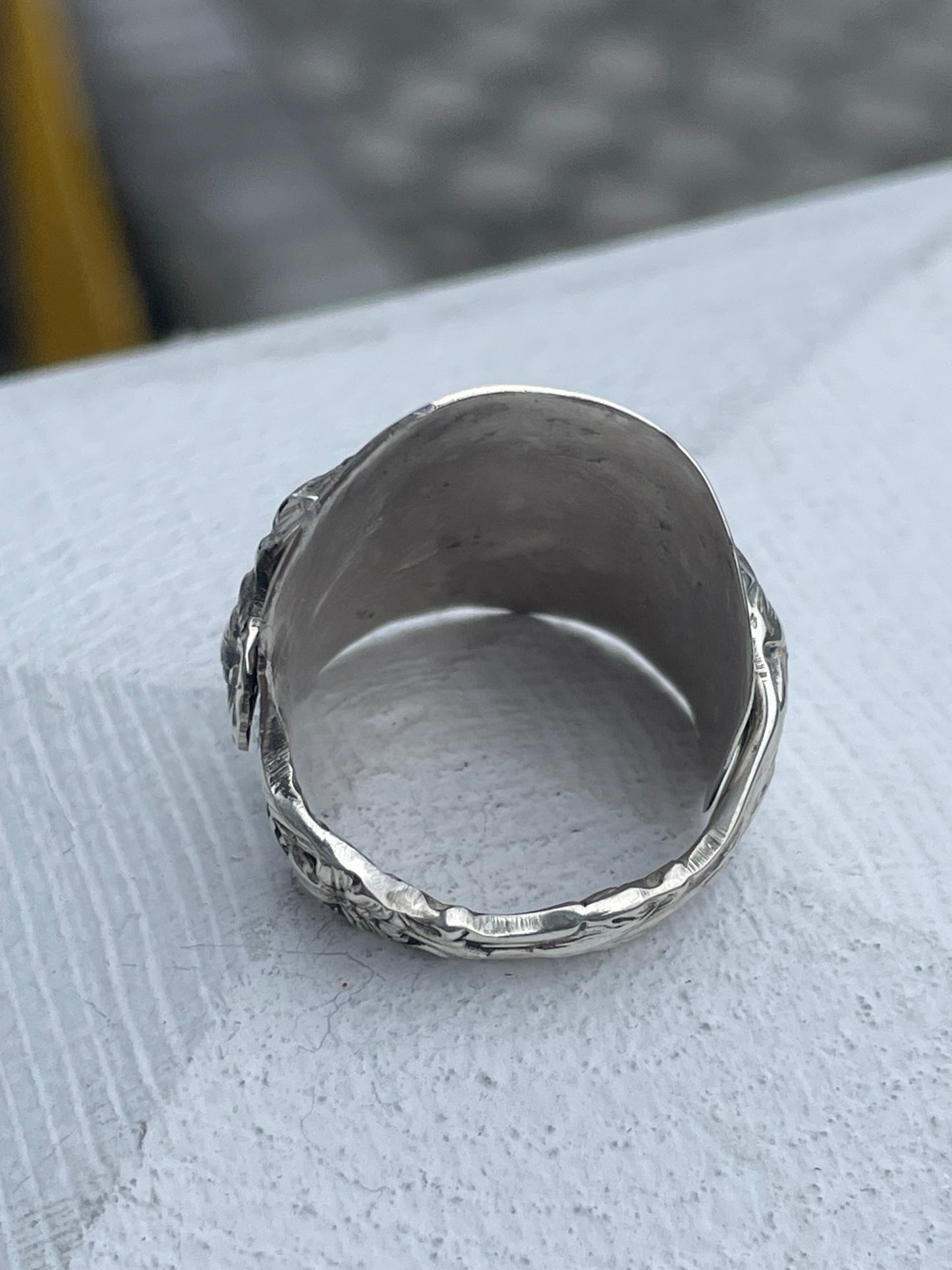 Vintage 925 Sterling Silver Gorham Spoon Ring Open Size