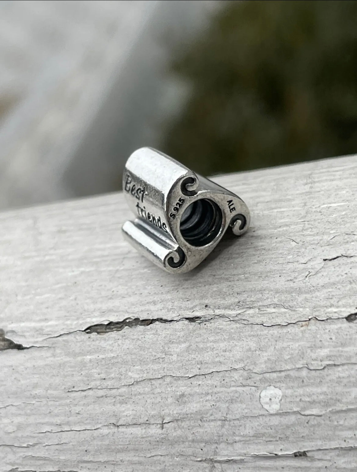Authentic PANDORA Best Friends Scroll Charm 790512