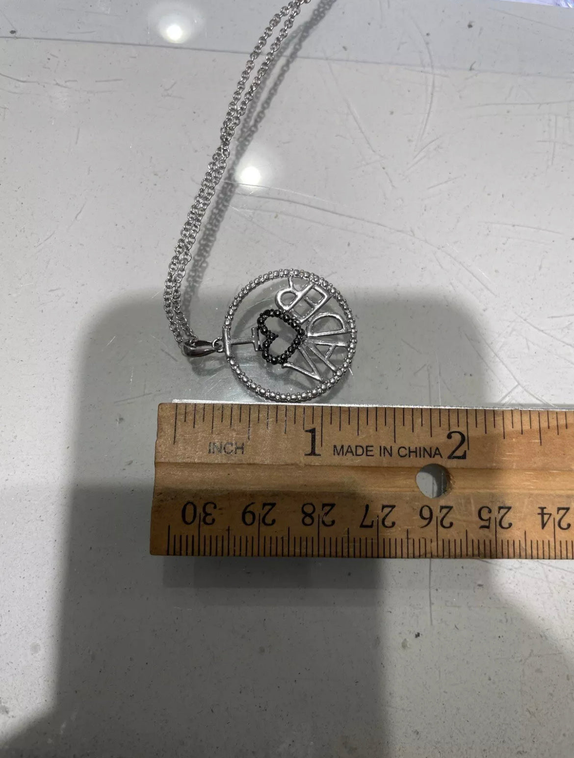 925 Sterling Silver Star Wars I Love Darth Vader Necklace