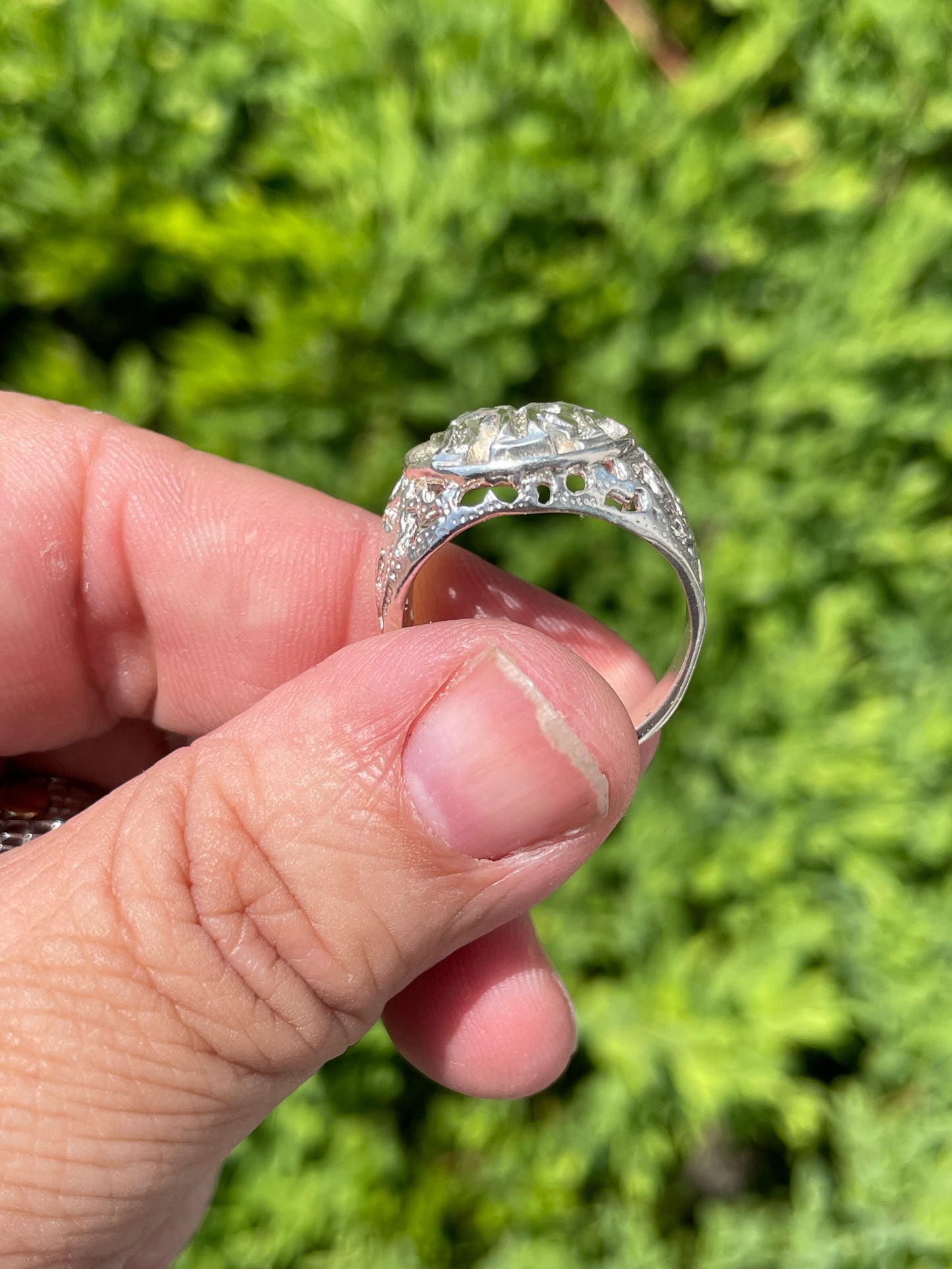 925 Sterling Silver Signet New York Yankees Cluster Ring