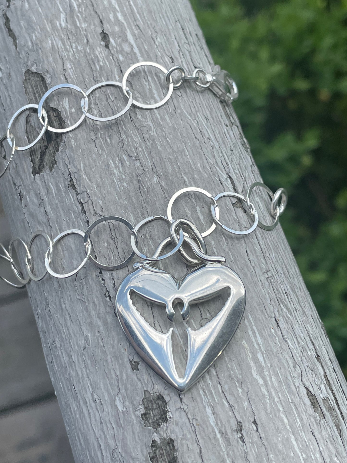 925 Sterling Silver Guardian Angel Charm Bracelet