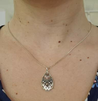 925 Sterling Silver India Filigree Necklace