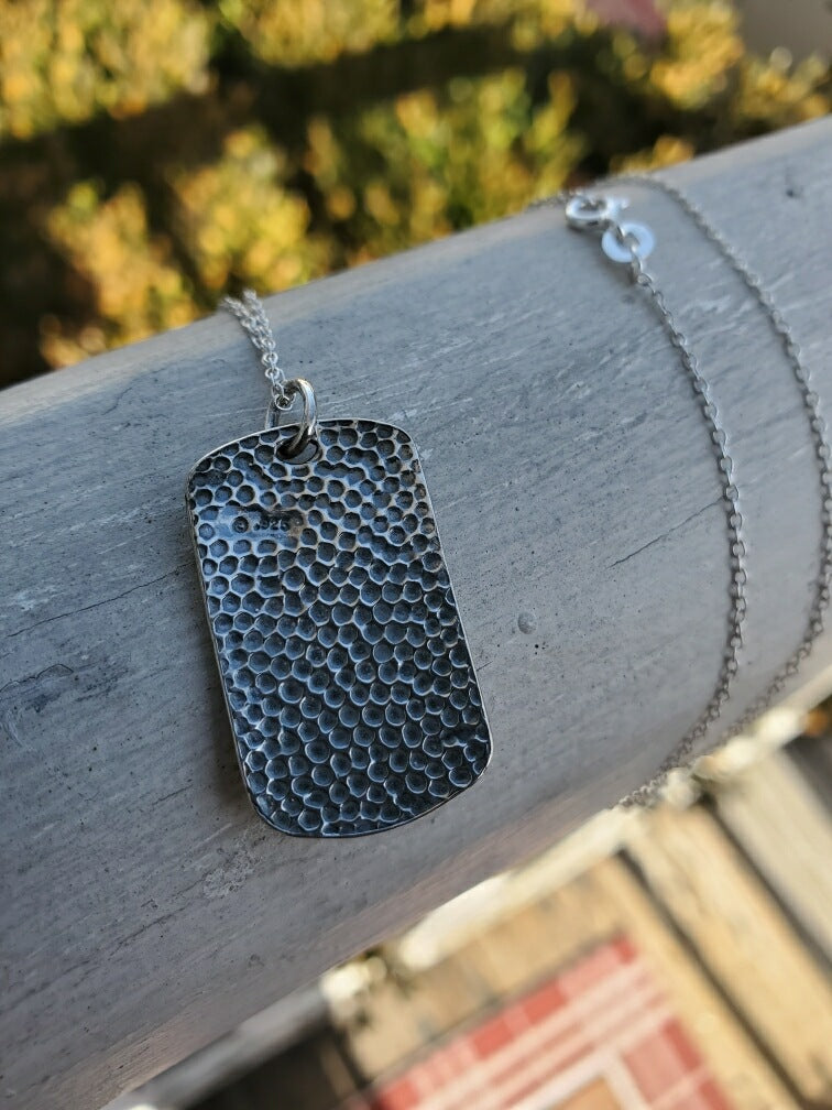925 Sterling Silver Cross Dog tag Necklace