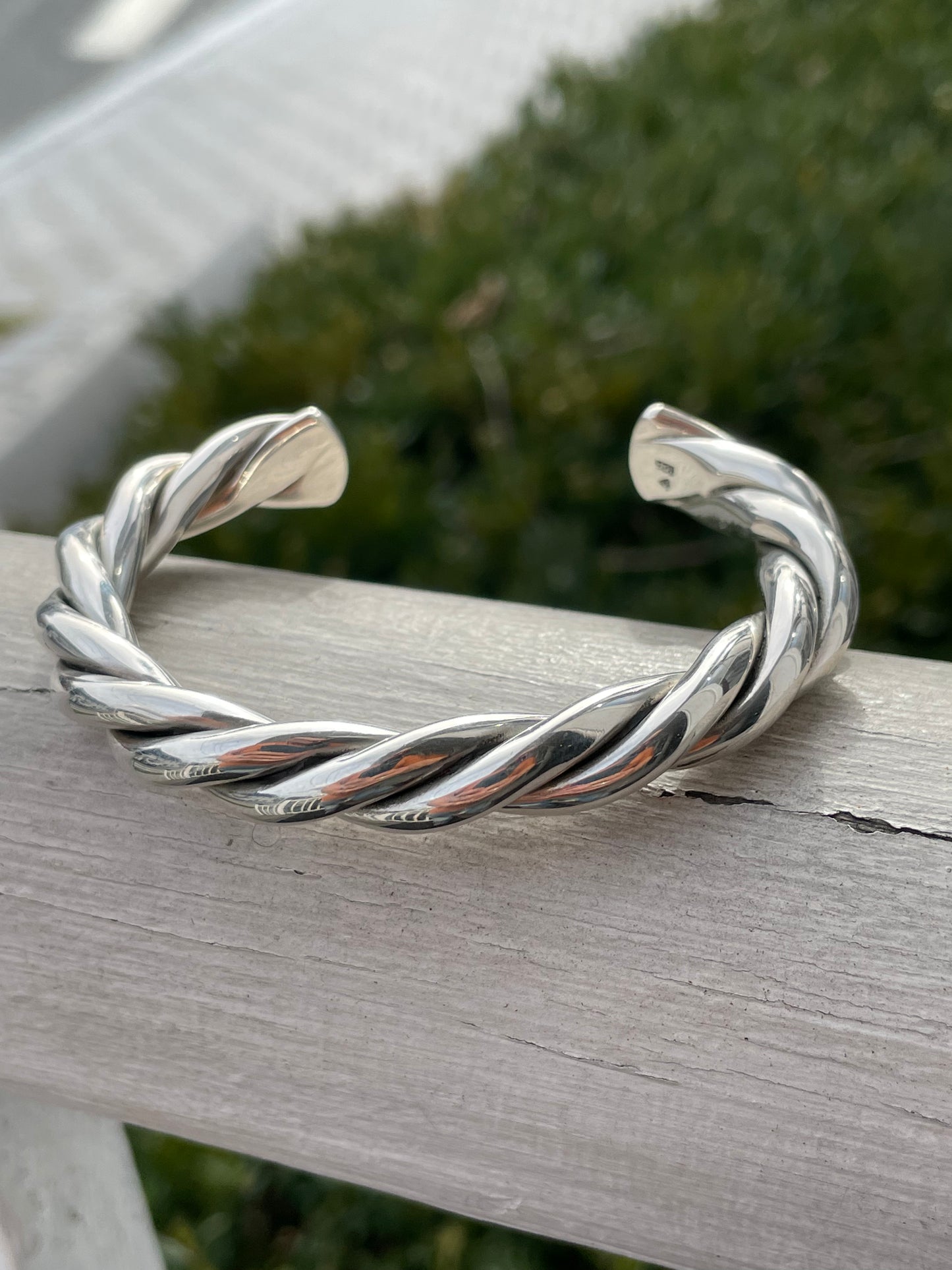 Designer Silpada 925 Sterling Silver Thick Twist Cuff Bracelet 7”