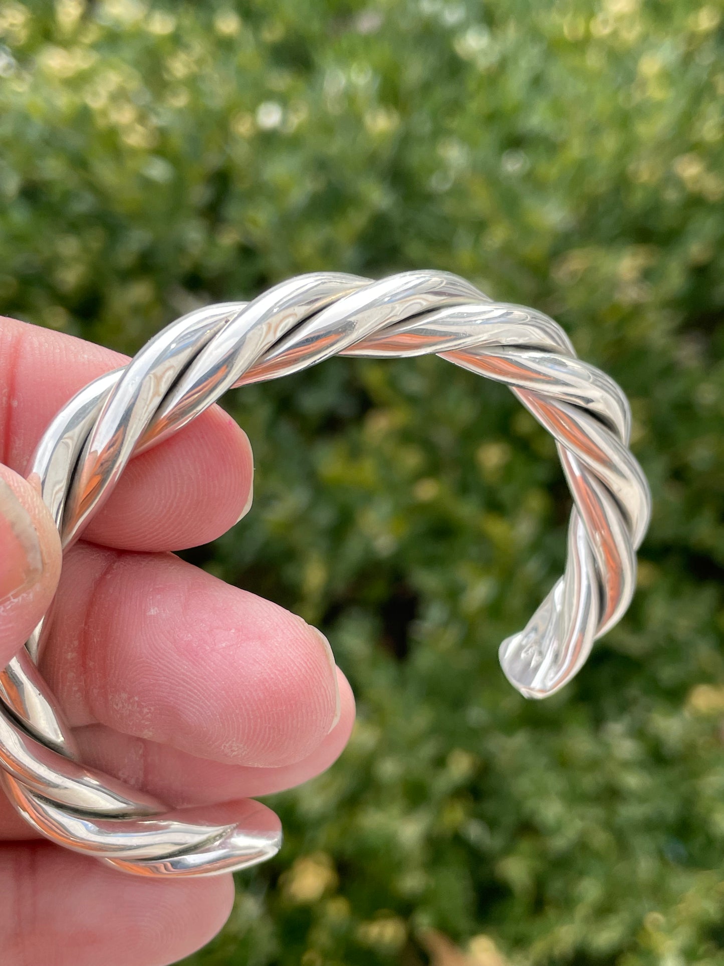 Designer Silpada 925 Sterling Silver Thick Twist Cuff Bracelet 7”