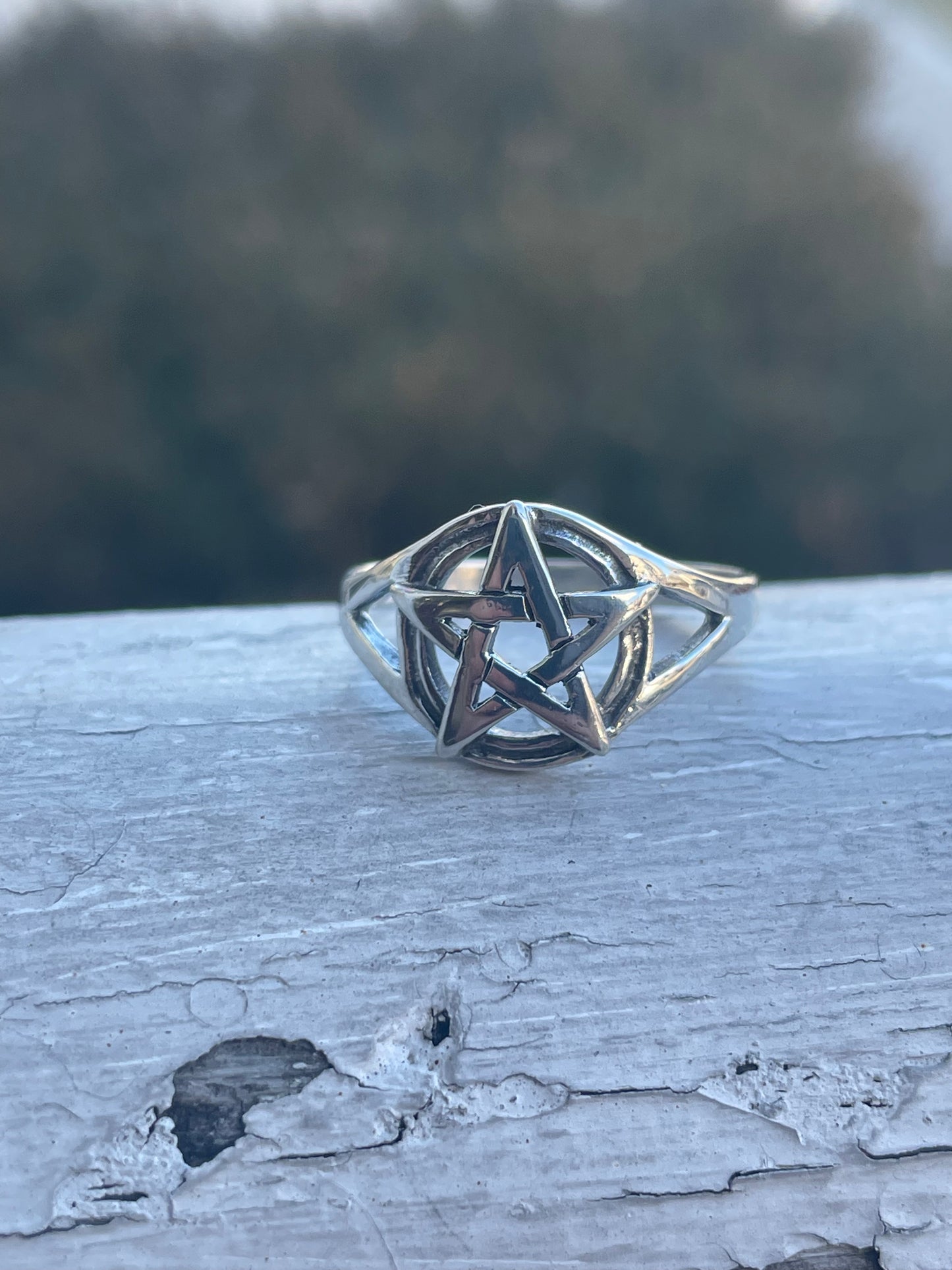 925 Sterling Silver Wiccan Star Ring