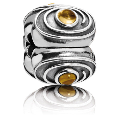 Pandora Sterling Silver Yellow Citrine HYPNOTIZE Clip #790560CI