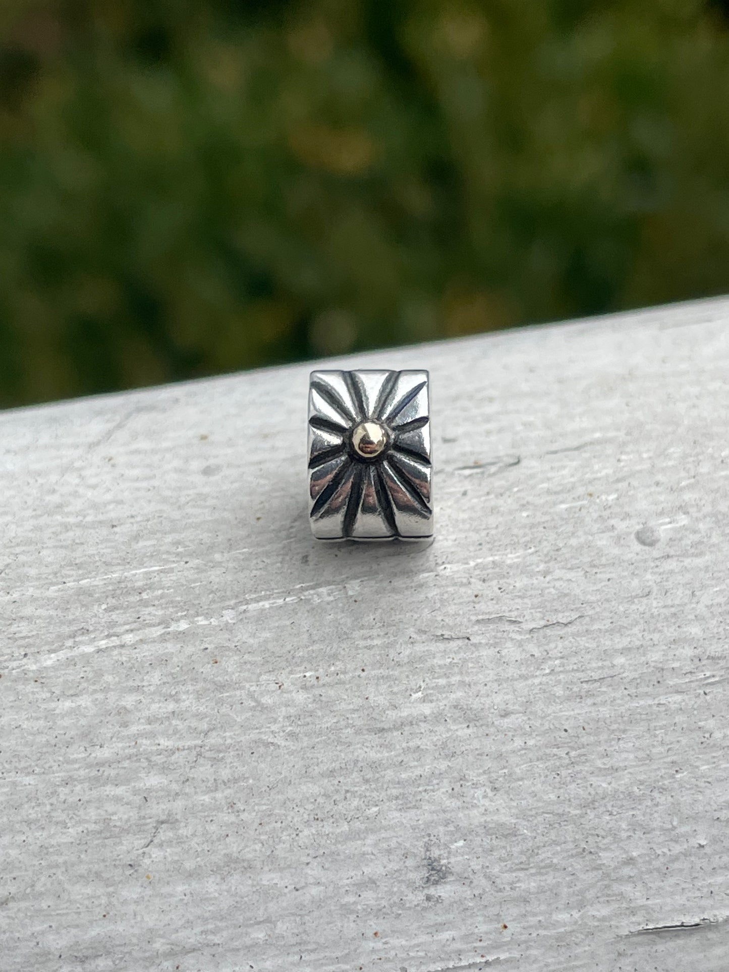 Authentic Pandora Sterling Silver/14K Gold SUNBURST Clip 790216