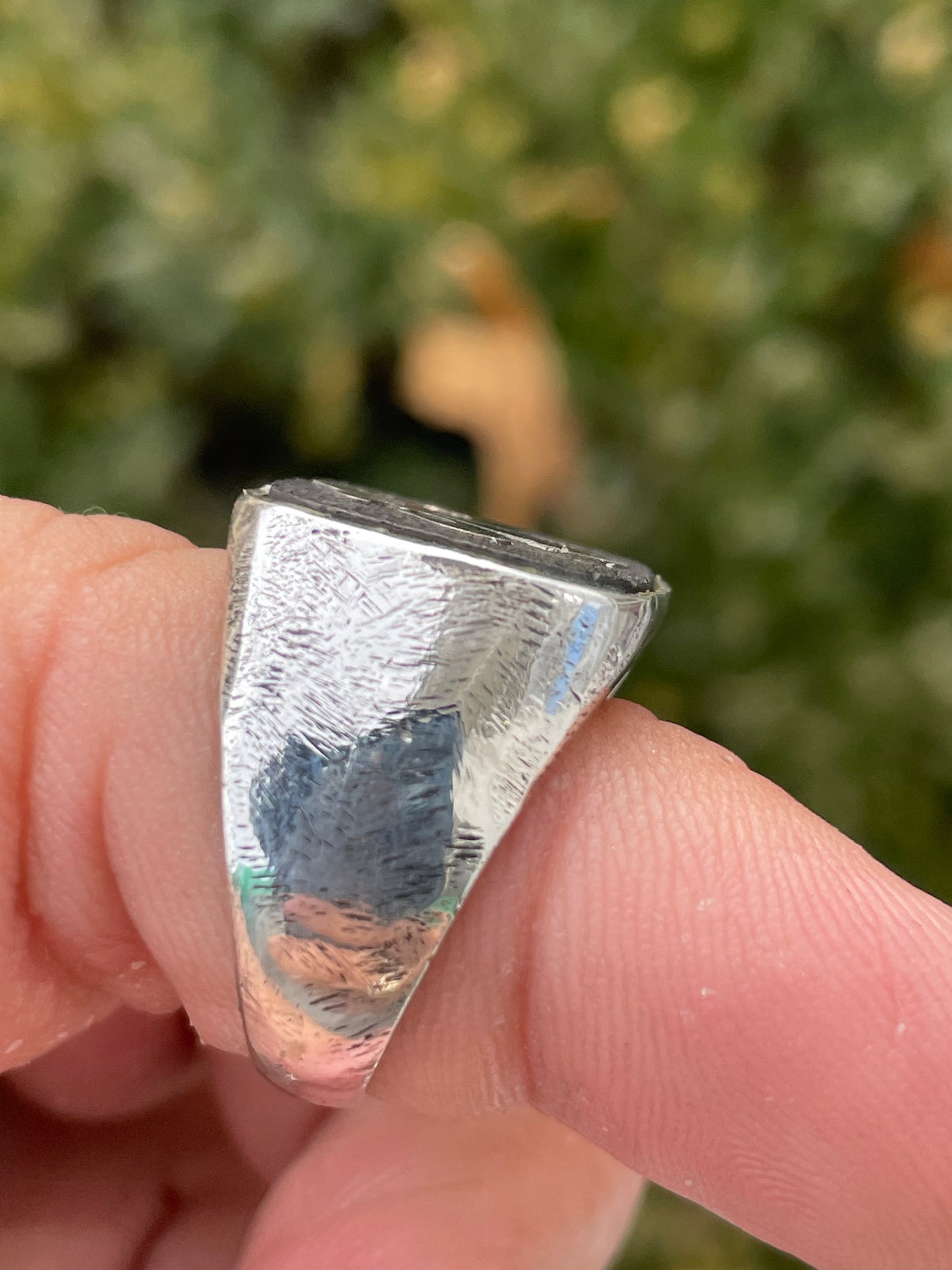 Designer Phillip Gavriel by Mannucci 925 Sterling Silver Fleu de Lis Signet Ring