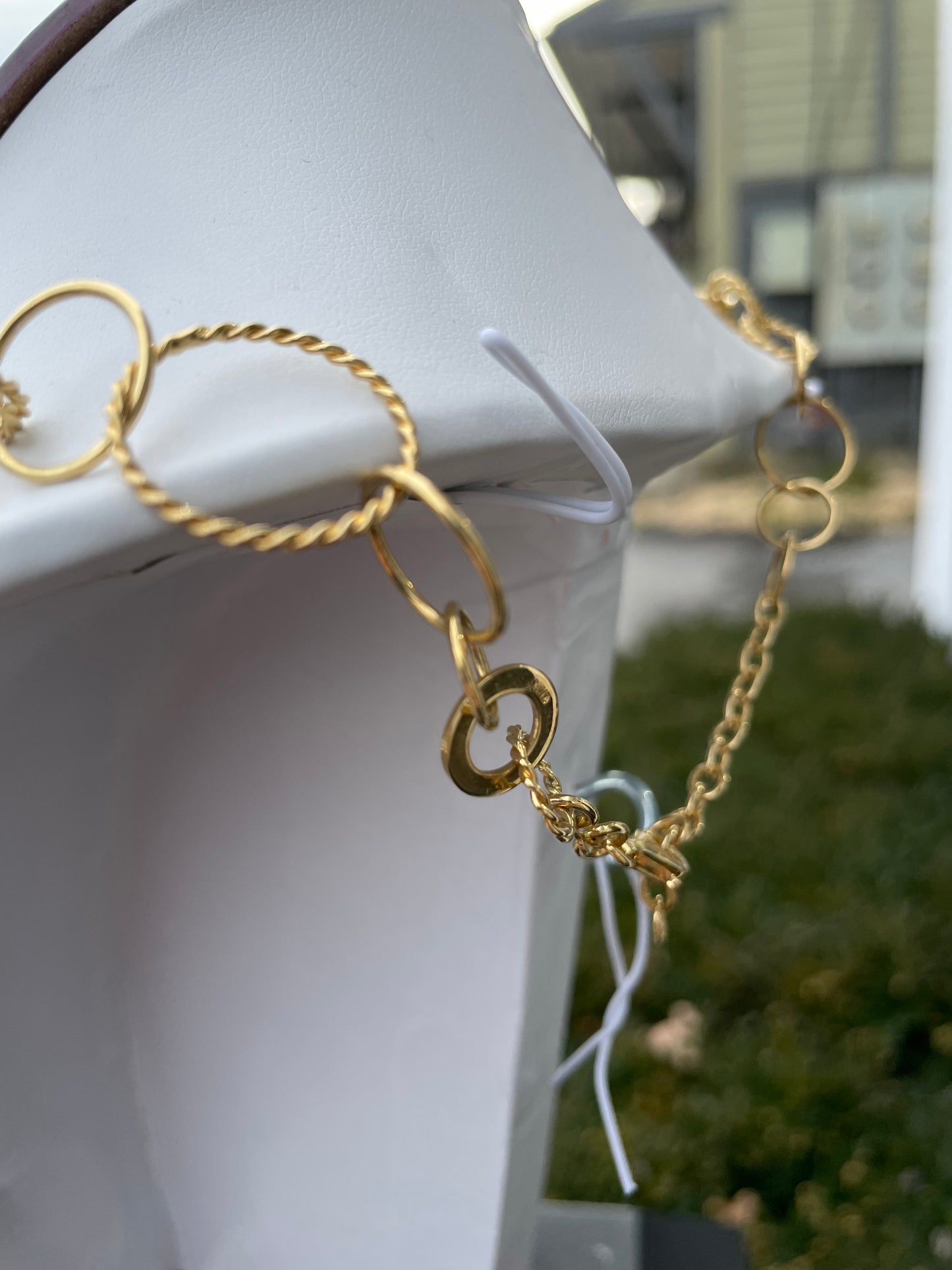 925 Sterling Silver Vermeil Circle upon Circle Fashionista Necklace