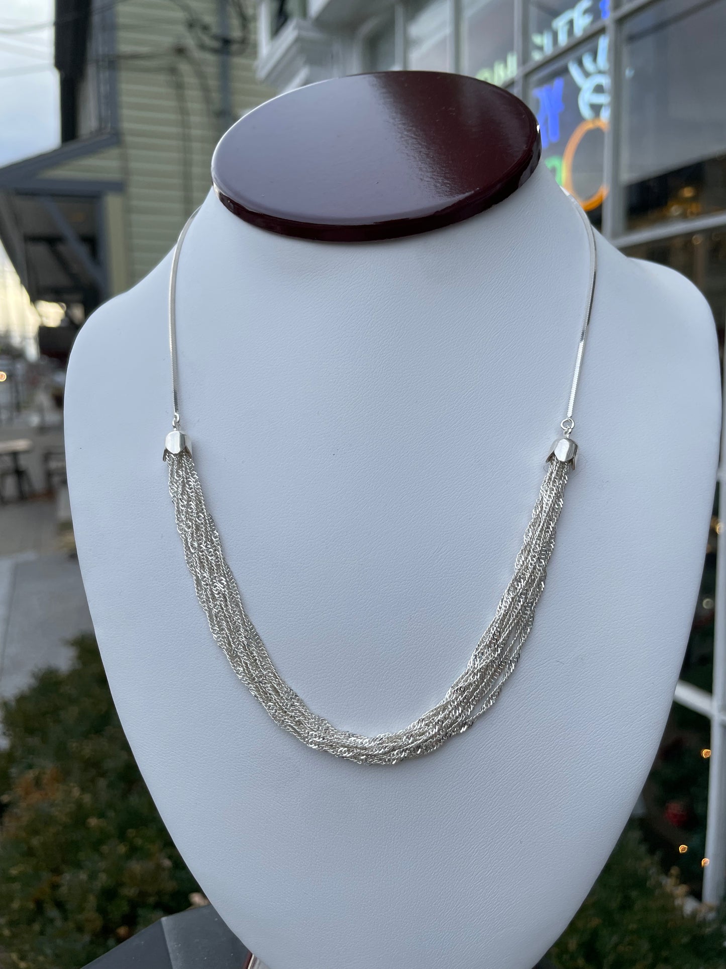 925 Sterling Silver Twisted Glamour Necklace