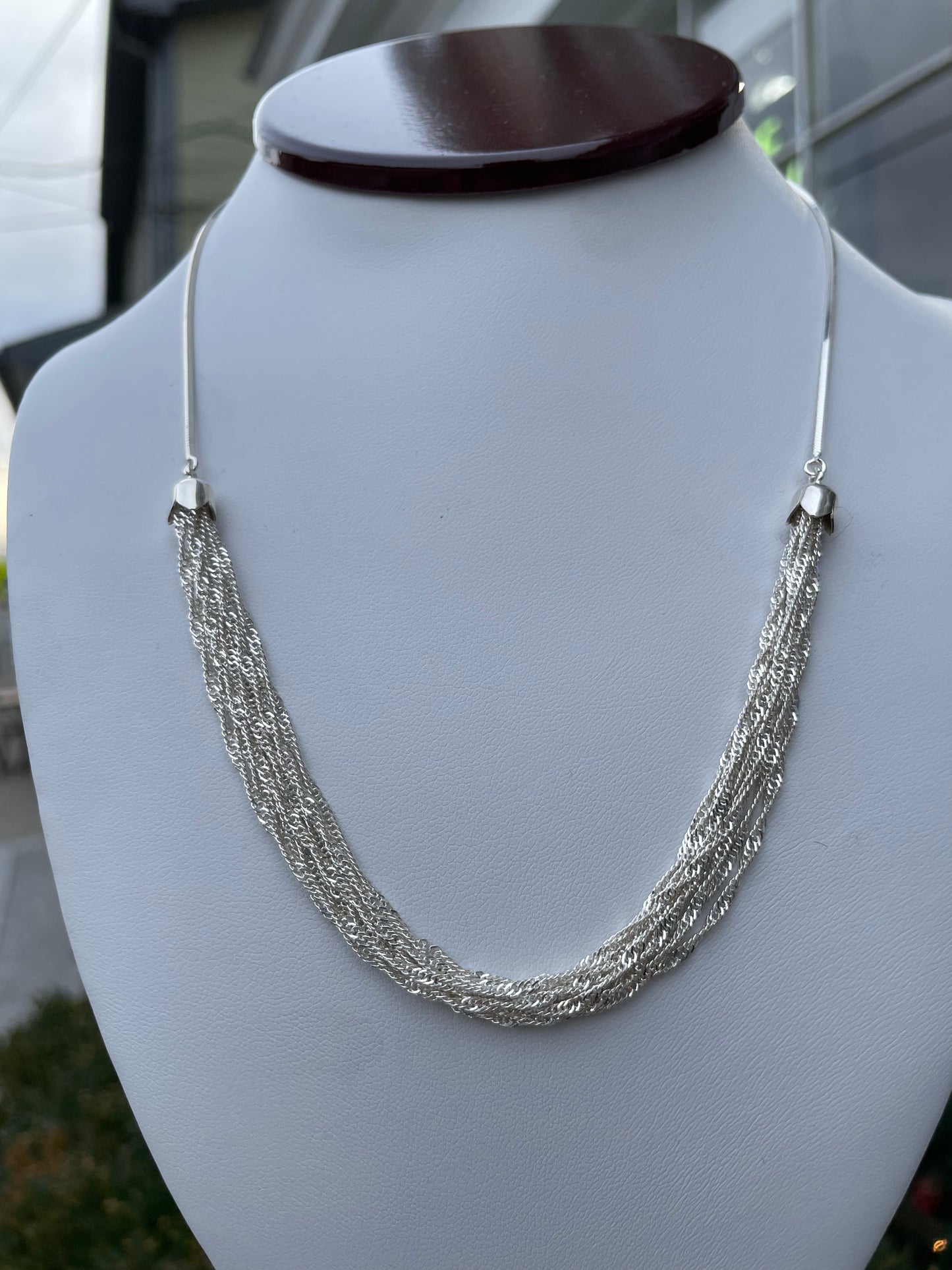 925 Sterling Silver Twisted Glamour Necklace