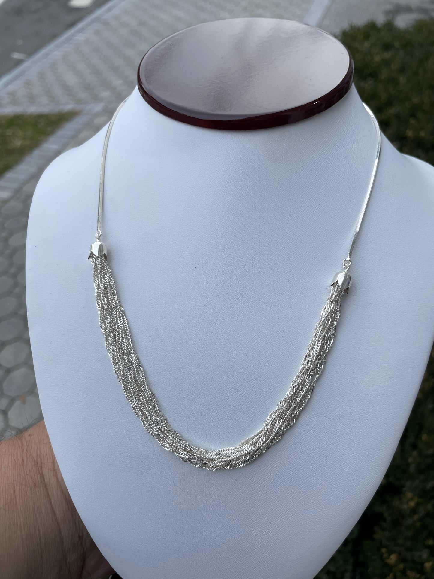 925 Sterling Silver Twisted Glamour Necklace