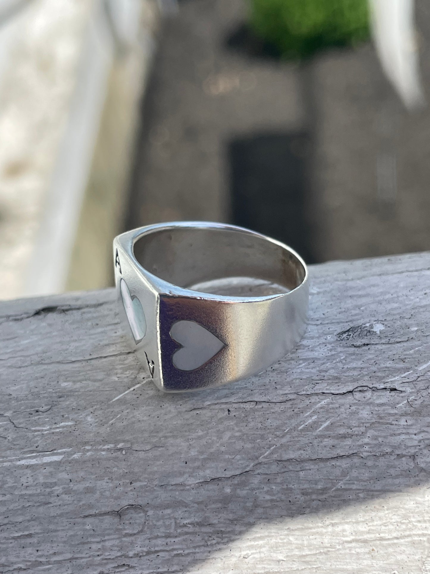 925 Sterling Silver Men’s Ace of Hearts Signet Ring