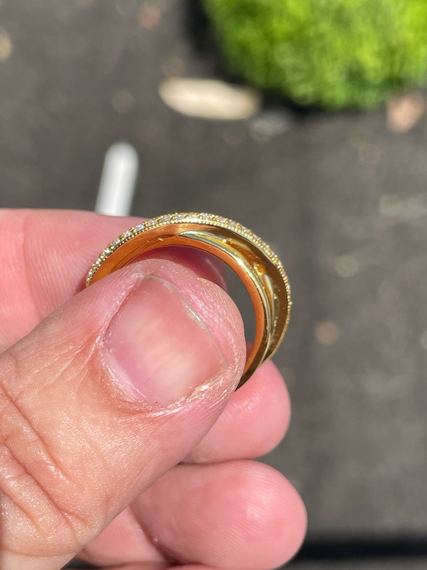 Pandora Shine Crossover Pavé Triple Band Ring Sz 7.5