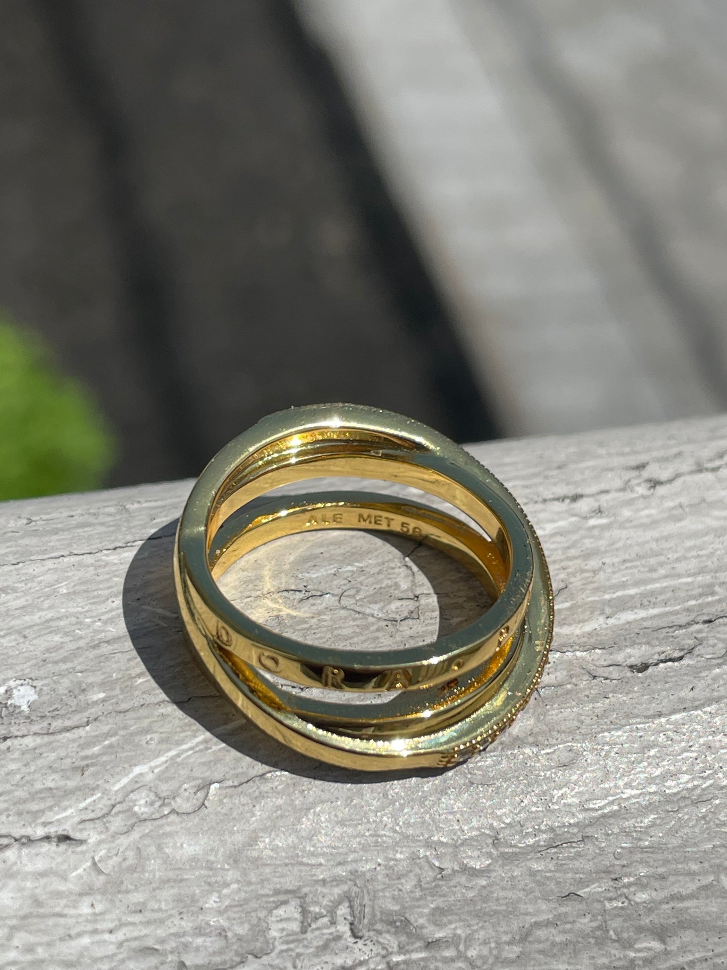 Pandora Shine Crossover Pavé Triple Band Ring Sz 7.5
