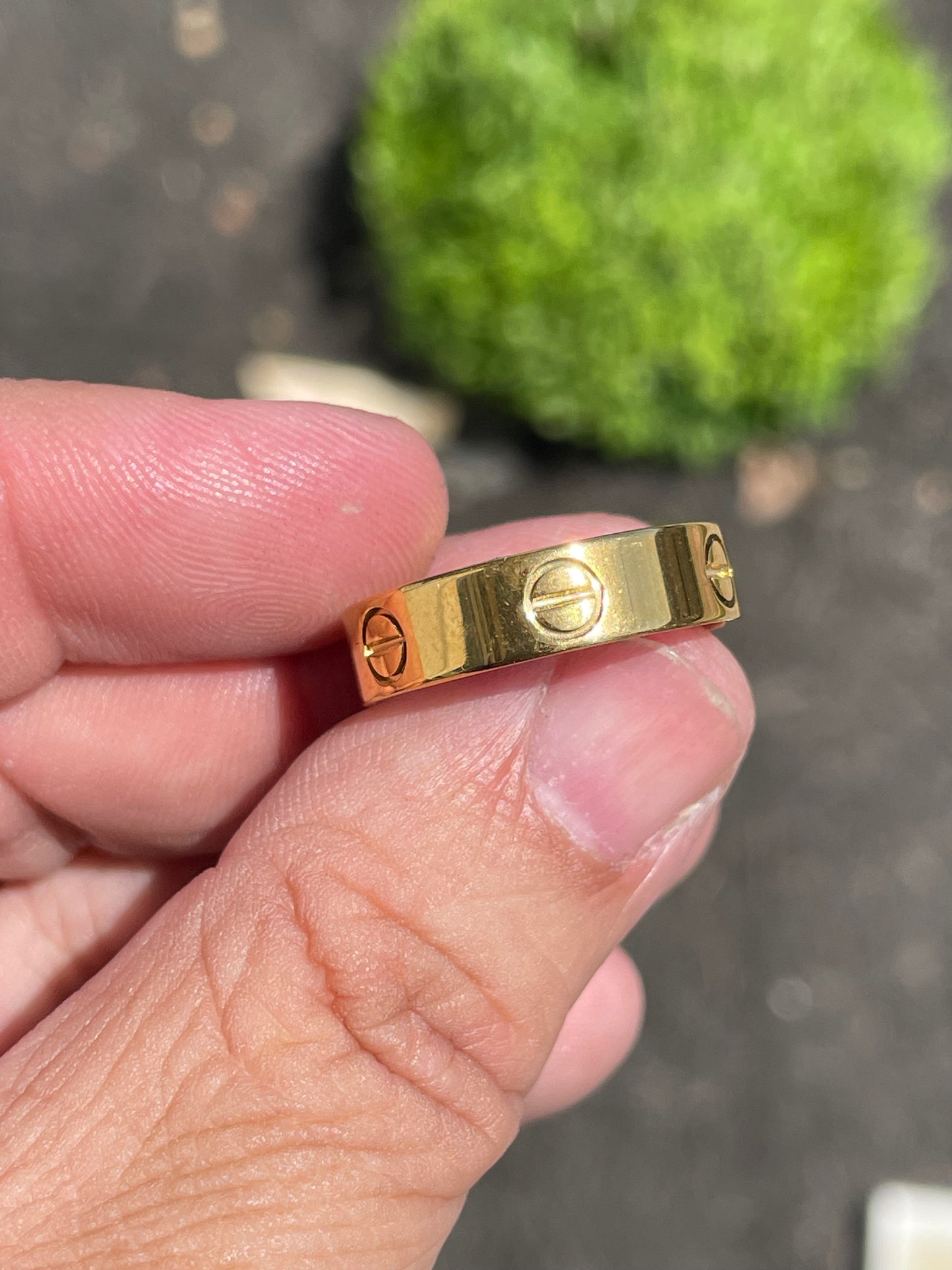 Stainless Steel Vermeil Cartier Style Love Band Ring