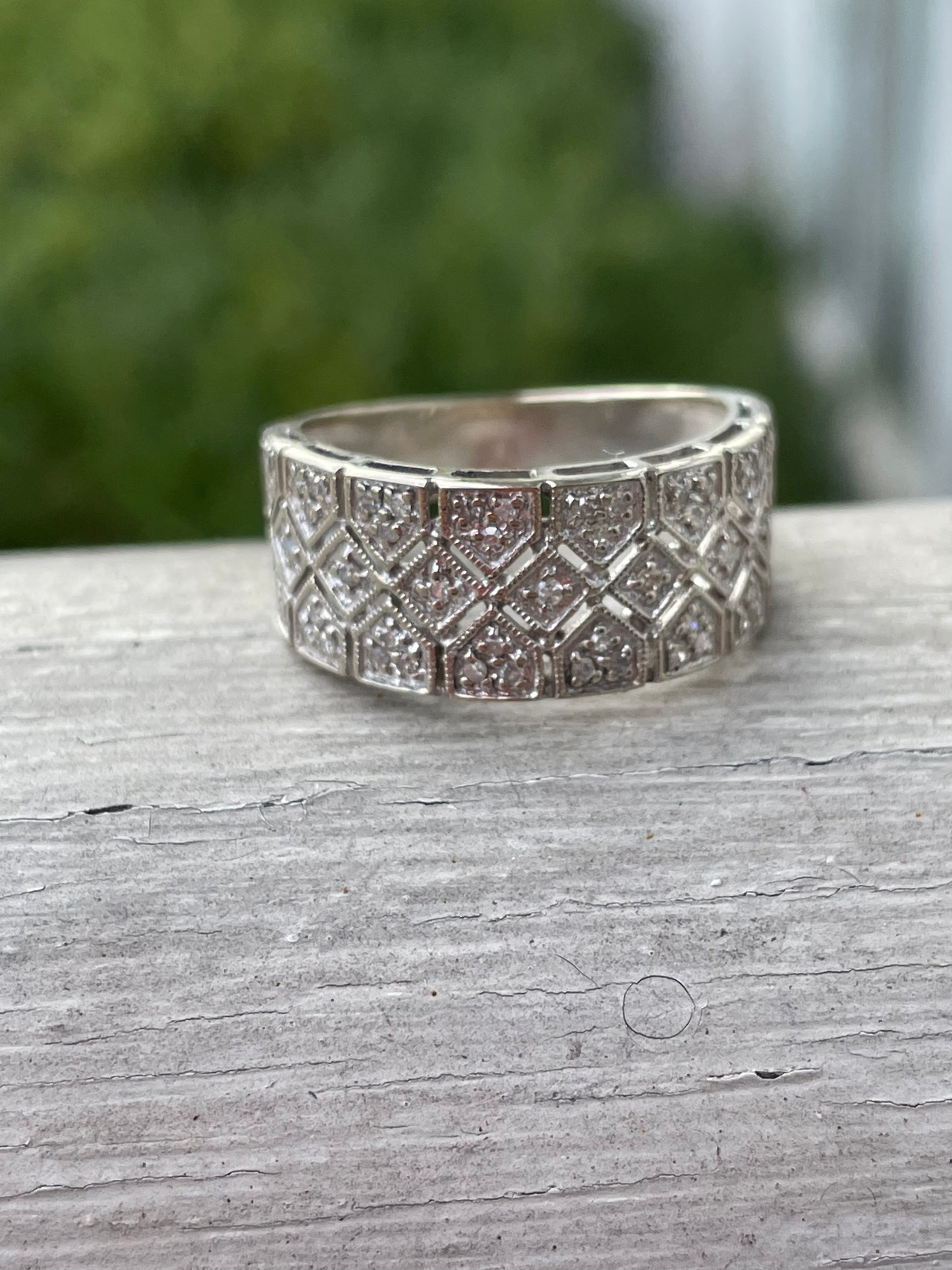 14k White Gold .55ct Diamond Band Ring