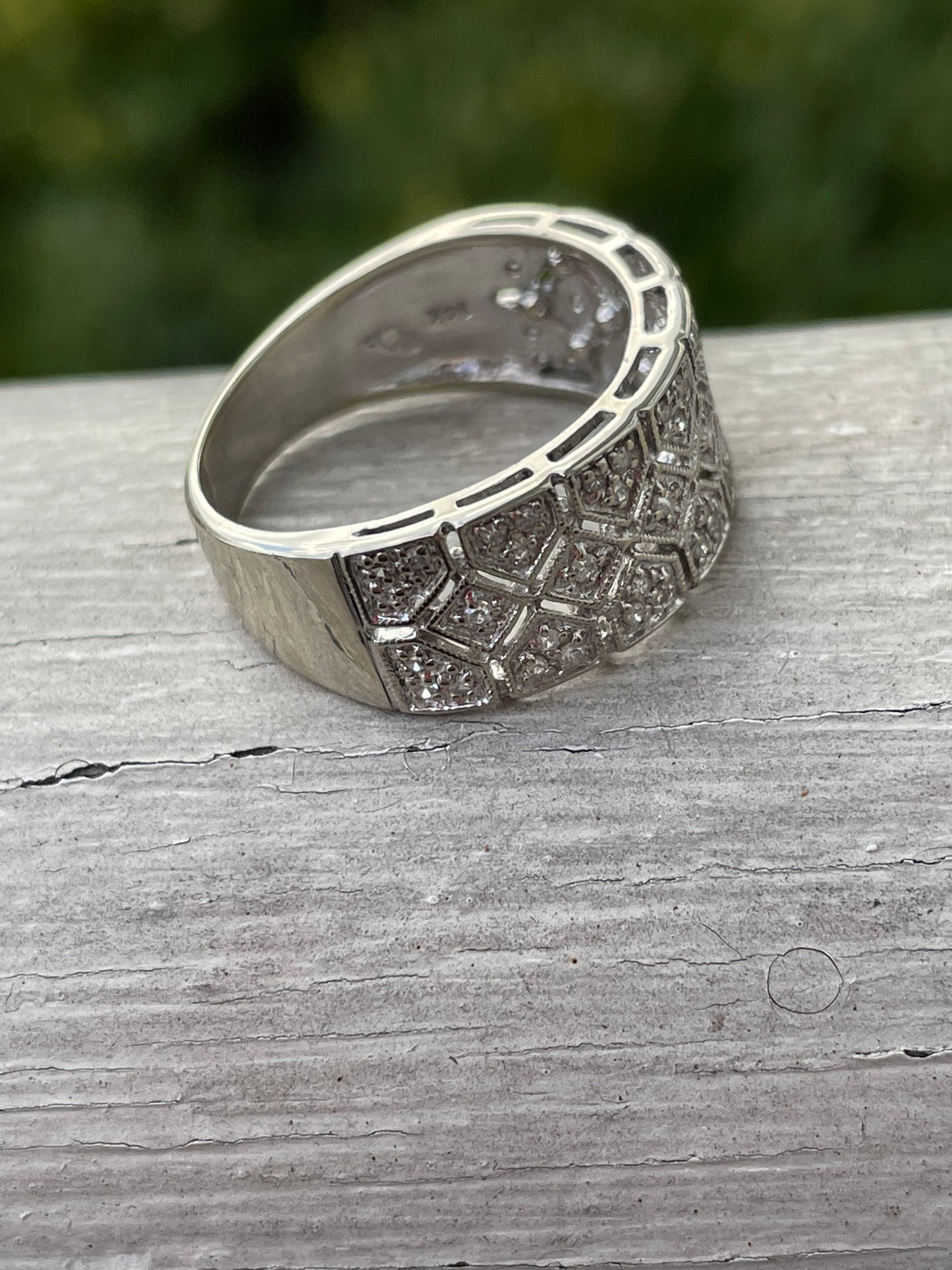 14k White Gold .55ct Diamond Band Ring