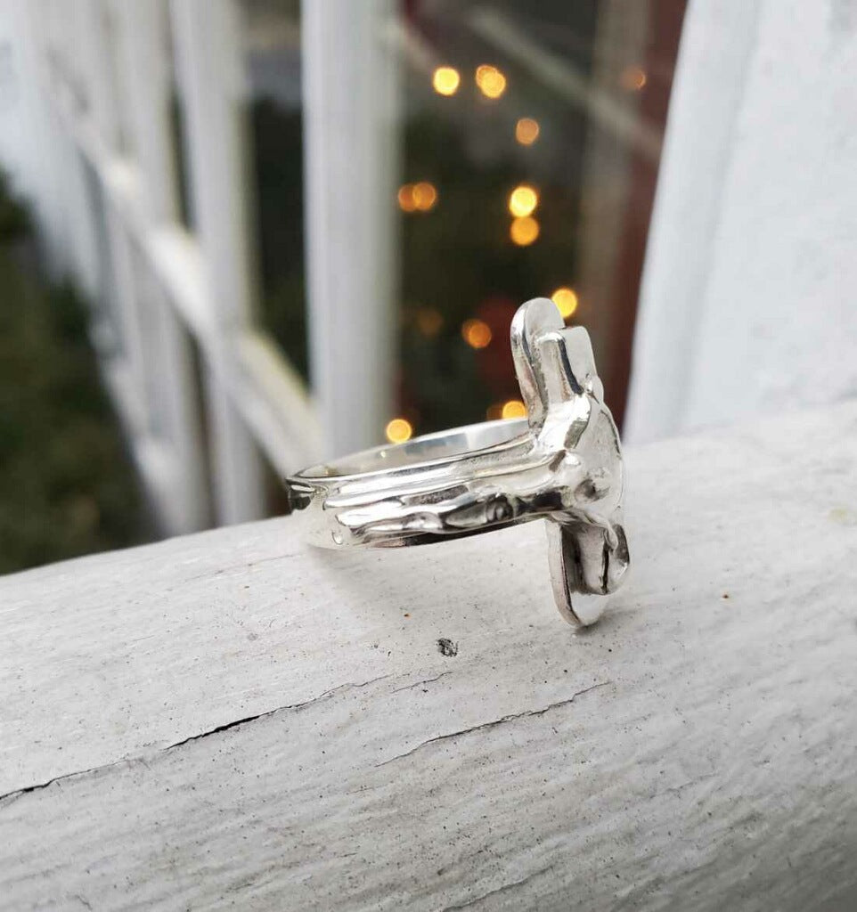 925 Sterling Silver Men’s Sideways Cross Ring