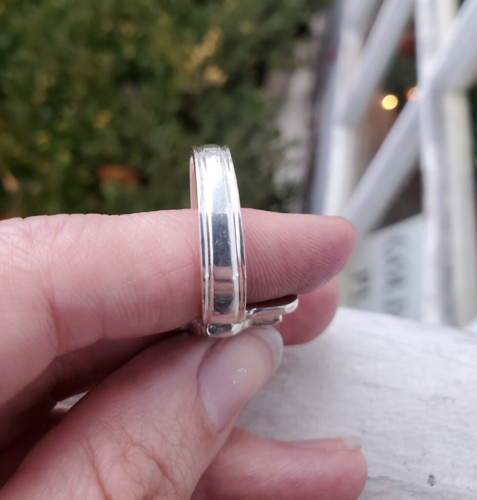 925 Sterling Silver Men’s Sideways Cross Ring