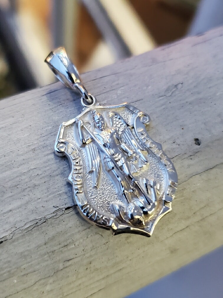925 Sterling Silver Saint Michael Pendant Charm