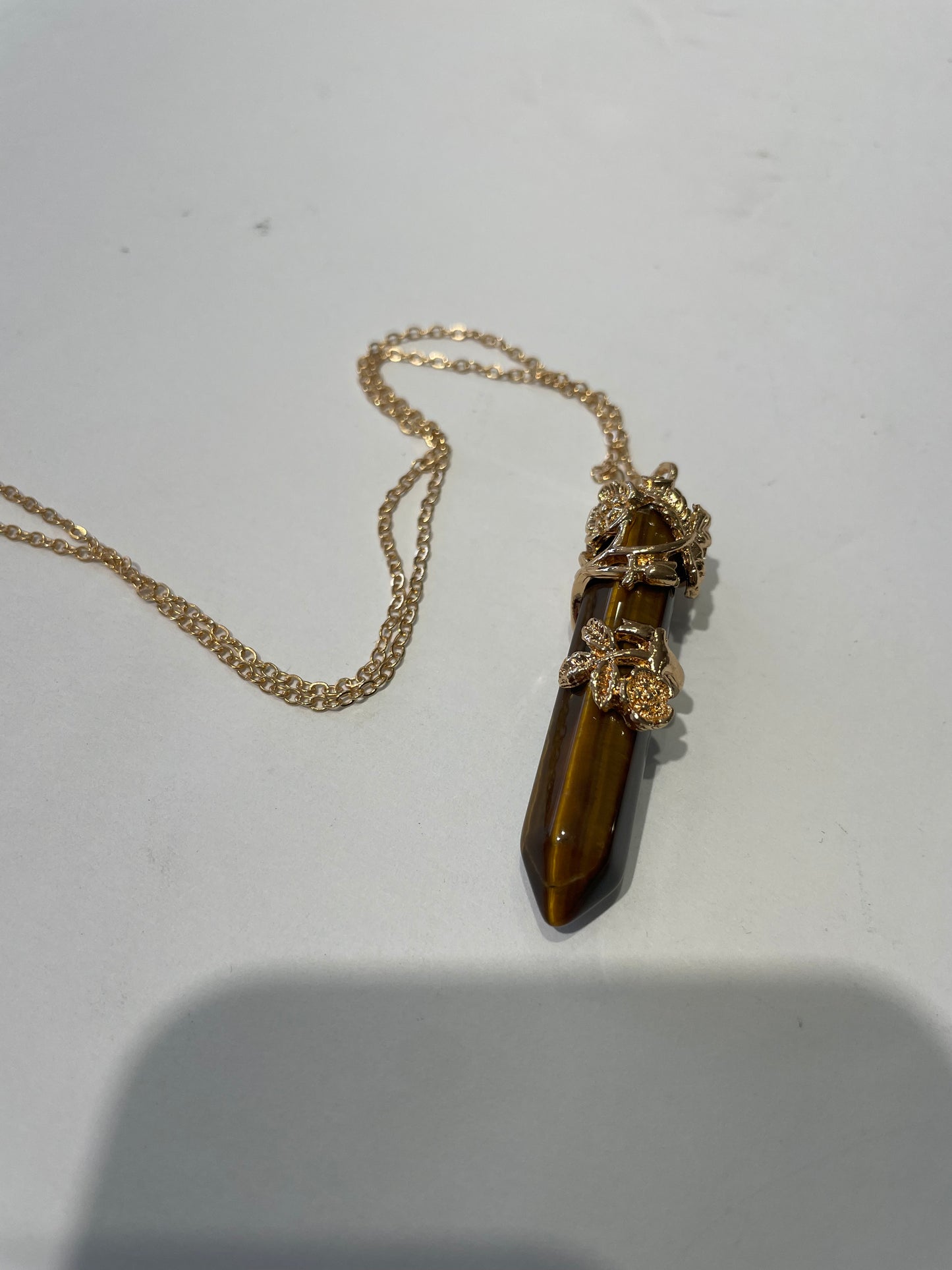 Stainless Steel Vermeil Climbing Ivy Crystal Necklaces (Choice)