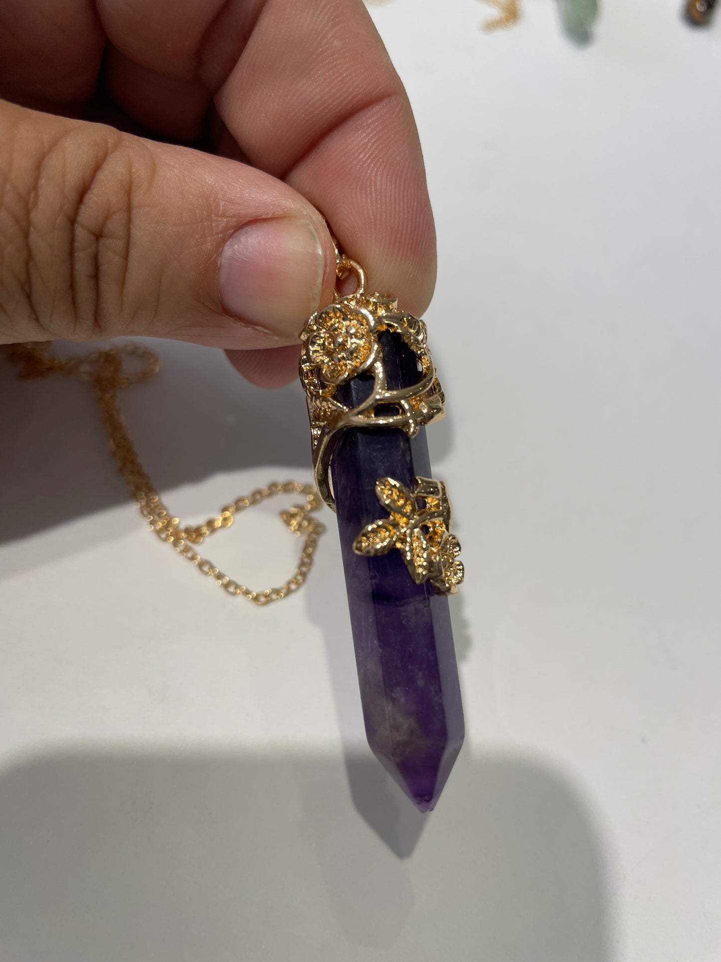 Stainless Steel Vermeil Climbing Ivy Crystal Necklaces (Choice)