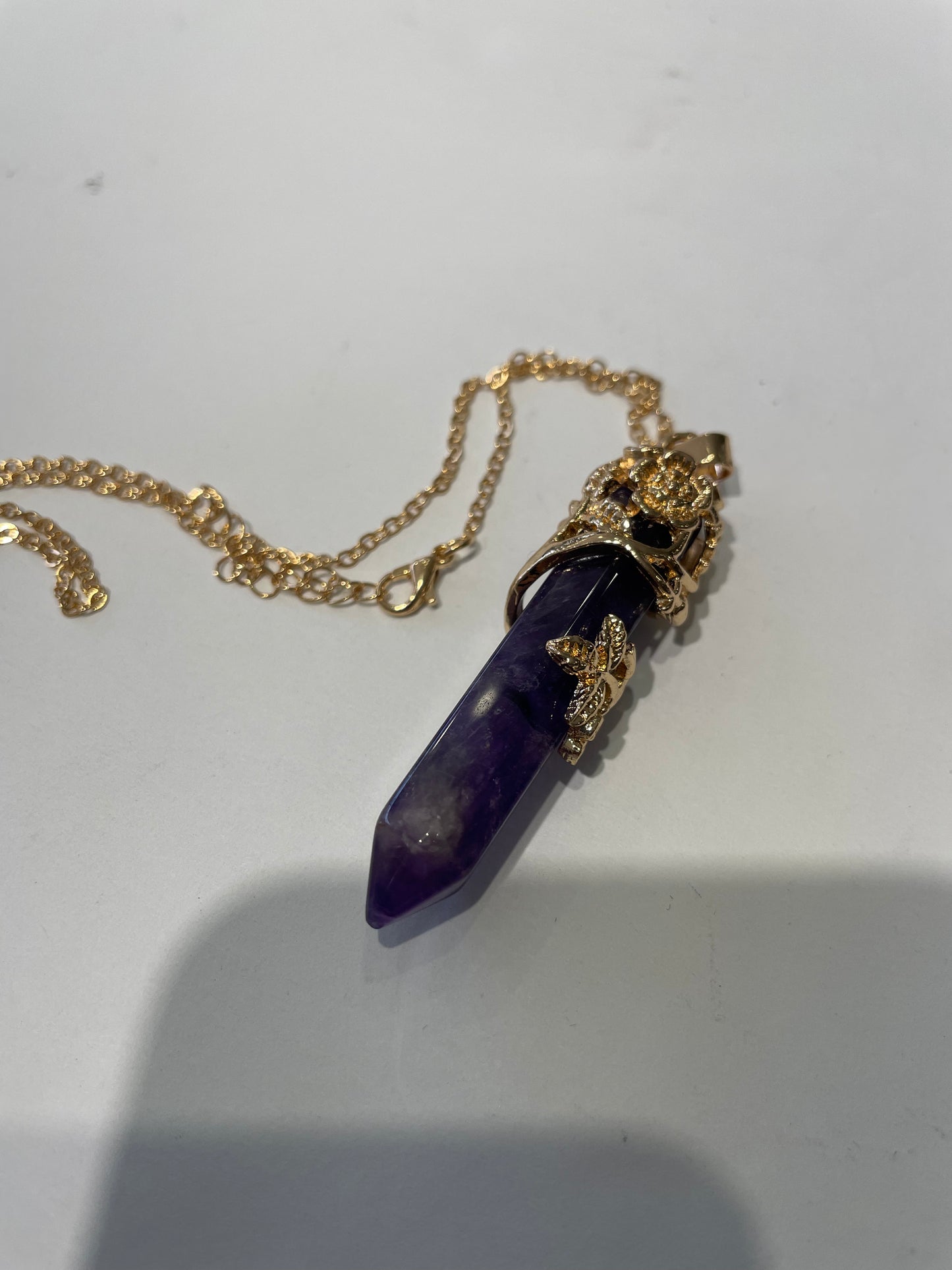 Stainless Steel Vermeil Climbing Ivy Crystal Necklaces (Choice)
