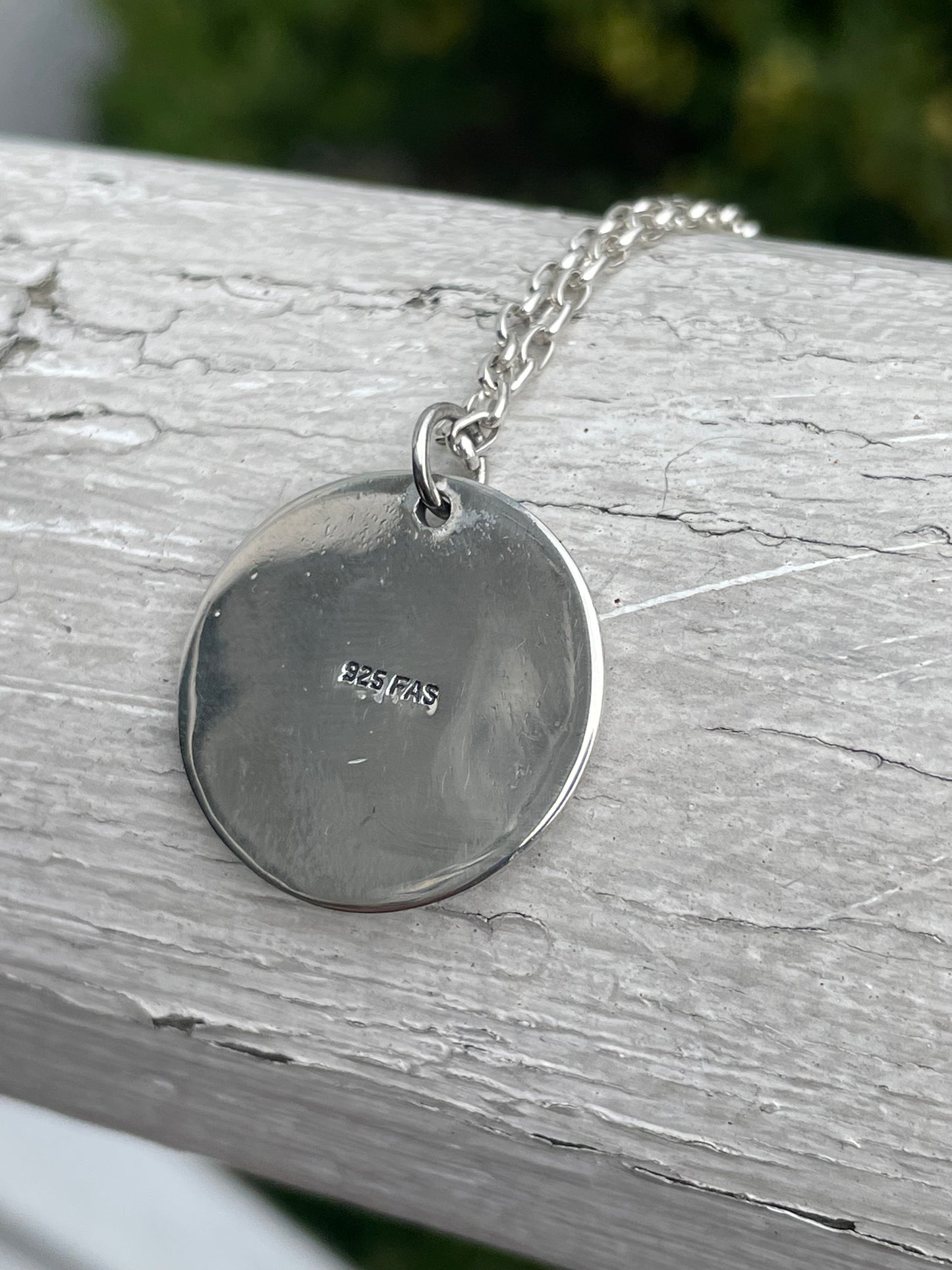 925 Sterling Silver Designer FAS Peace Love Harmony Magic Amulet Necklace