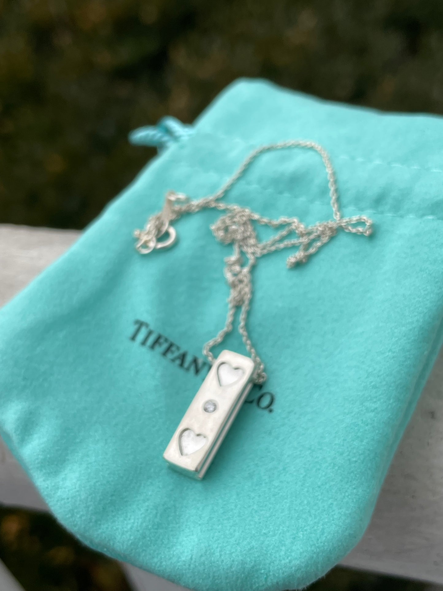 Designer Tiffany & Co. Paloma Picasso Love Bar Diamond Necklace