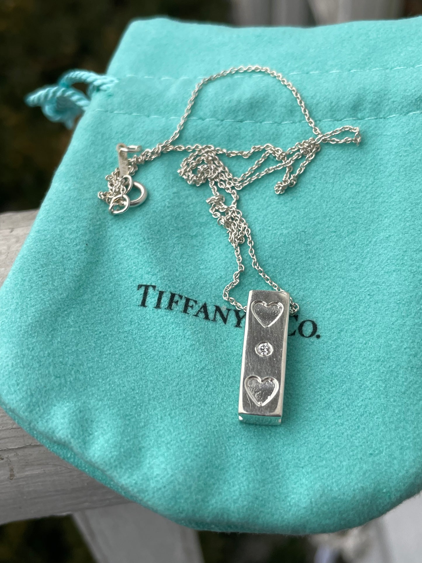 Designer Tiffany & Co. Paloma Picasso Love Bar Diamond Necklace