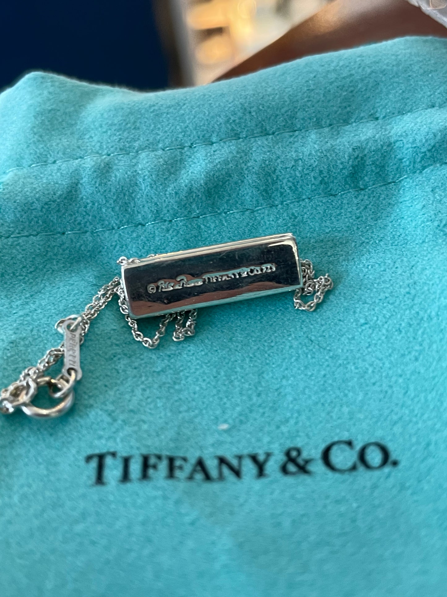 Designer Tiffany & Co. Paloma Picasso Love Bar Diamond Necklace