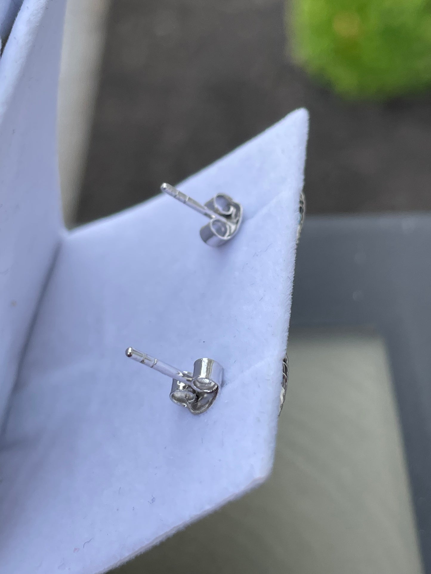 925 Sterling Silver Micro Pave Black Zirconia Disc Stud Earrings