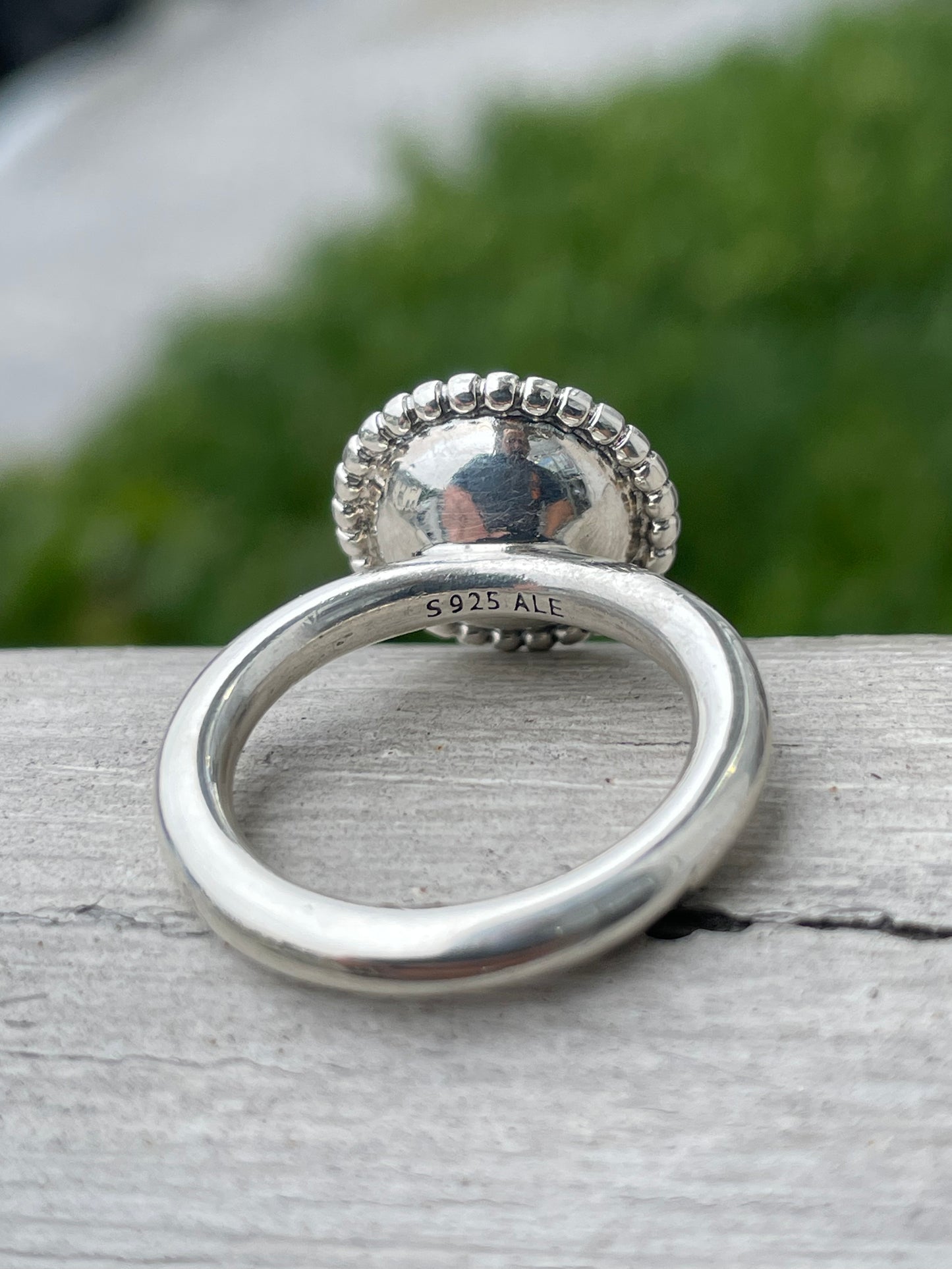 Pandora 190620GAM Autumn Sky Green Amethyst Ring Sz 6.5