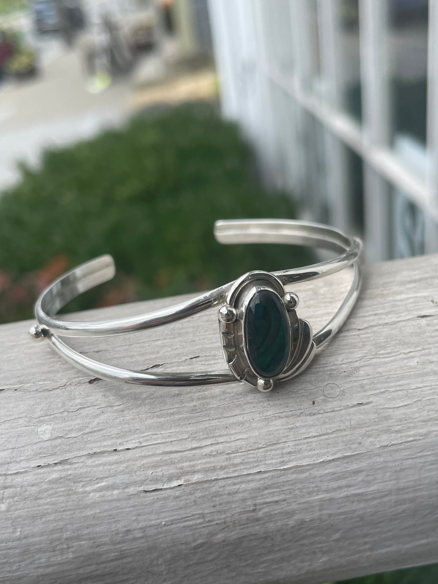 Designer PV 925 Sterling Silver Navajo Tribal Abalone Cuff Bracelet