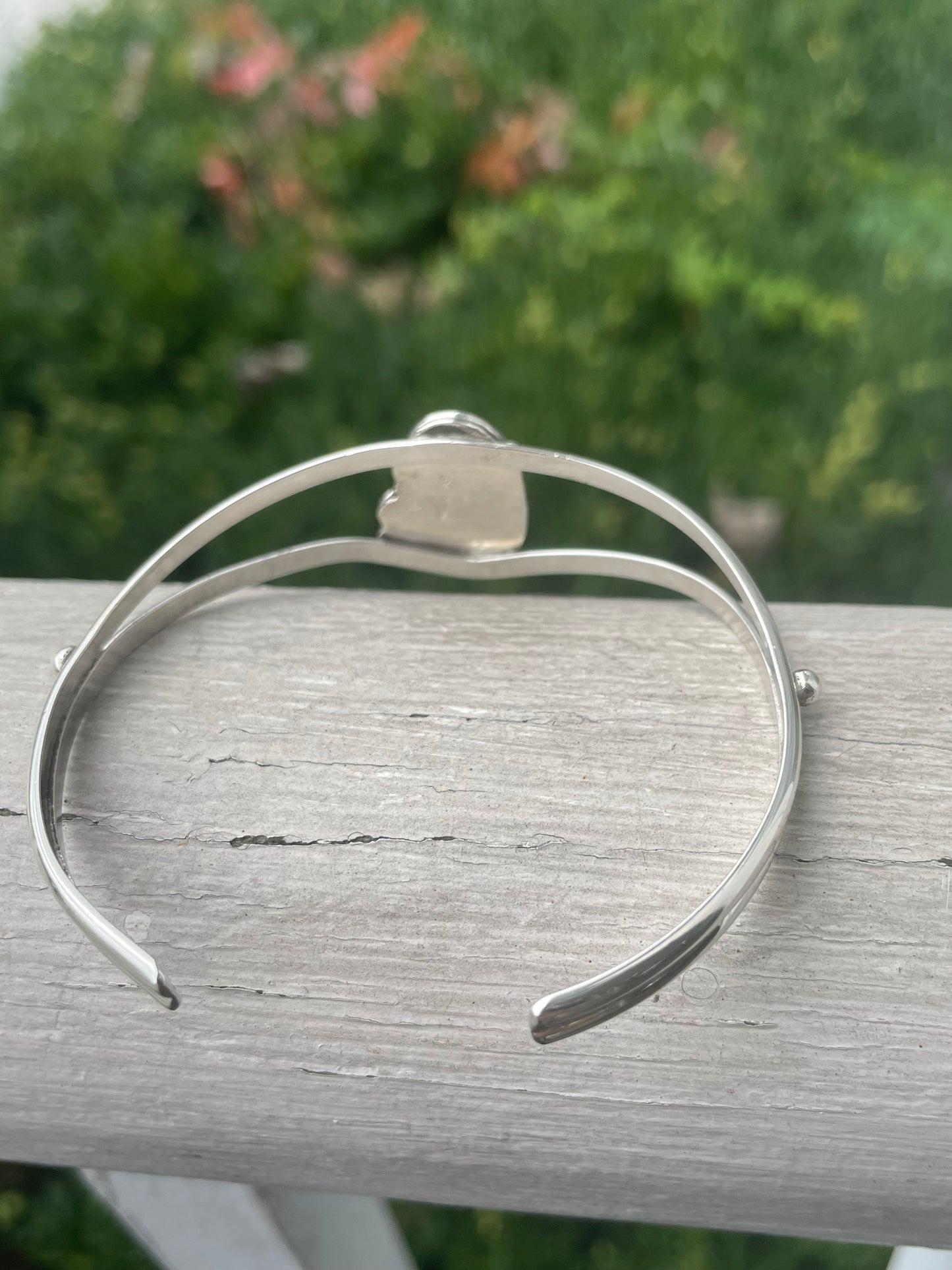 Designer PV 925 Sterling Silver Navajo Tribal Abalone Cuff Bracelet