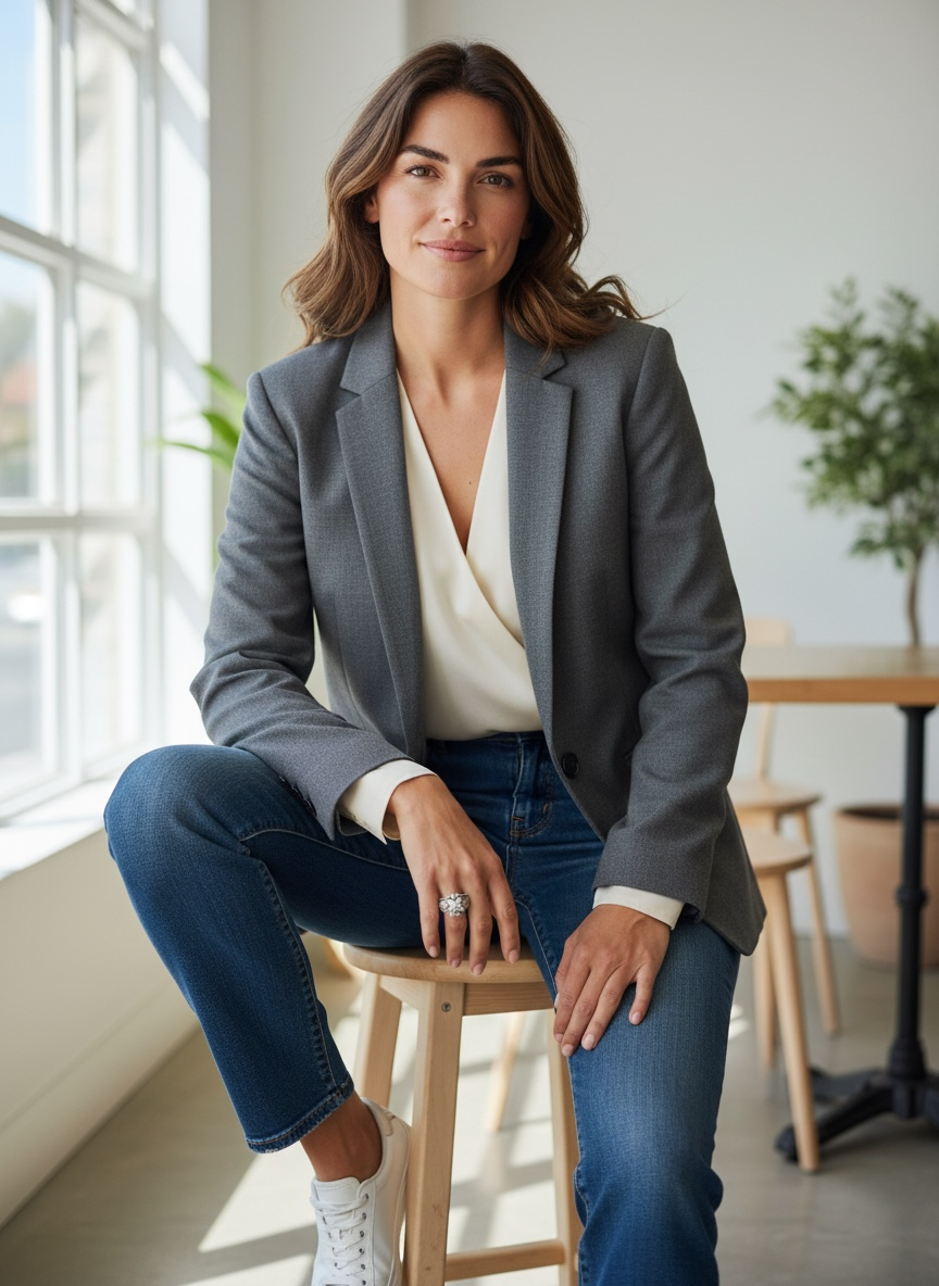 Designer Barbara Bixby Silver & 18k Gold White Topaz Clover Ring Size 9