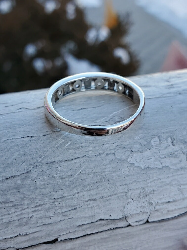 925 Sterling Silver Disney Mickey Mouse Logo Band Ring
