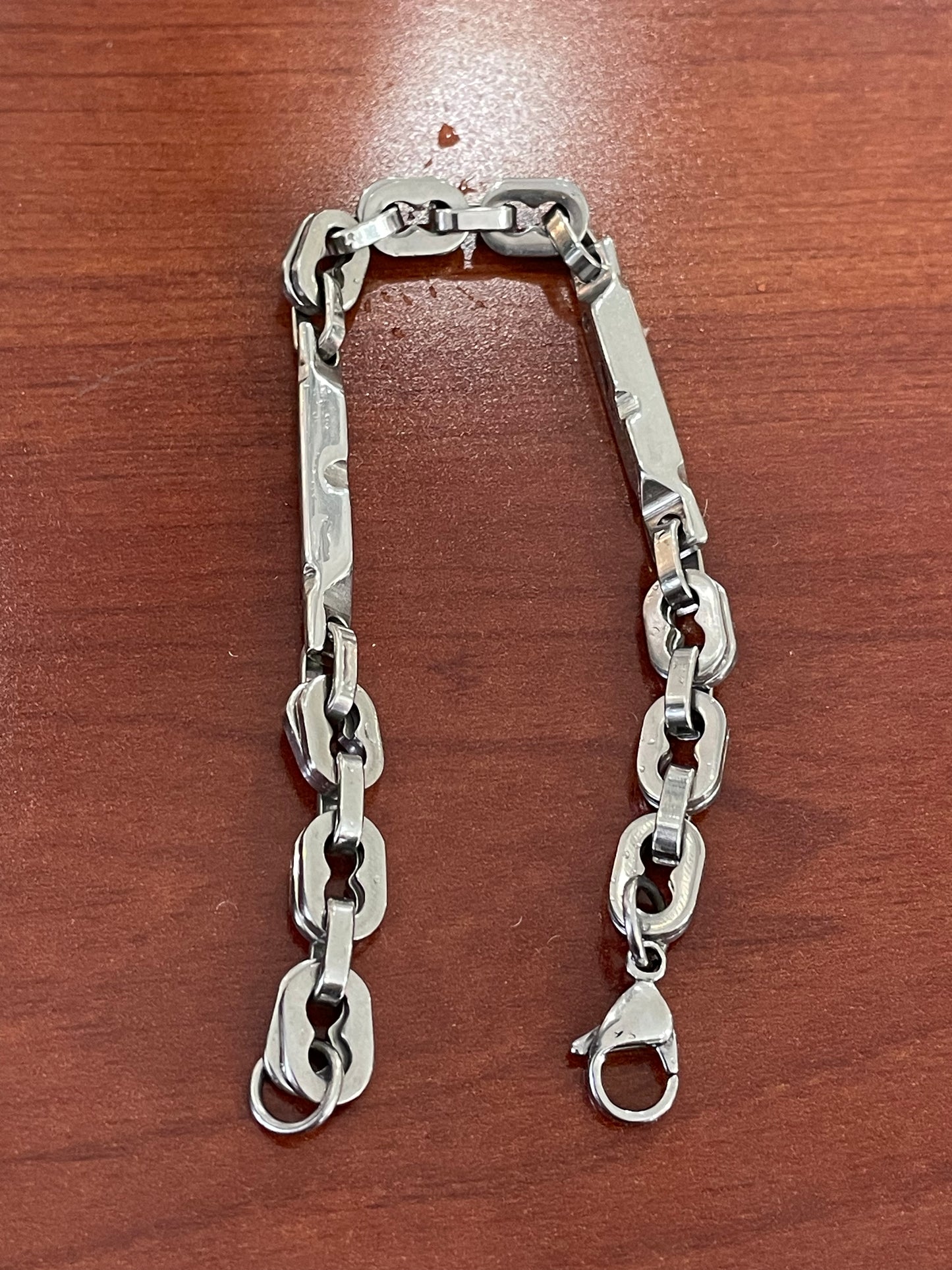 Stainless Steel Unisex 8” Bullet Bracelet