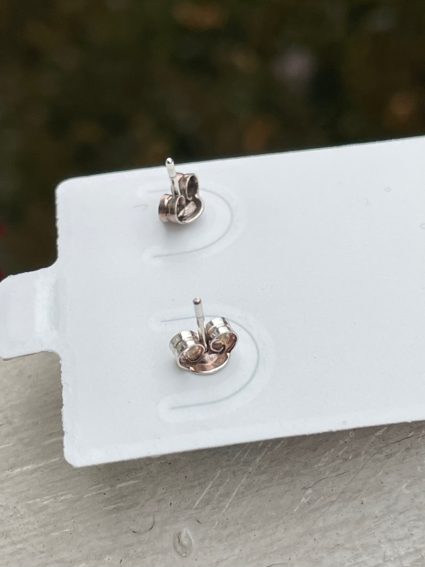 925 Sterling Silver Teal Blue Disco Ball Stud Earrings