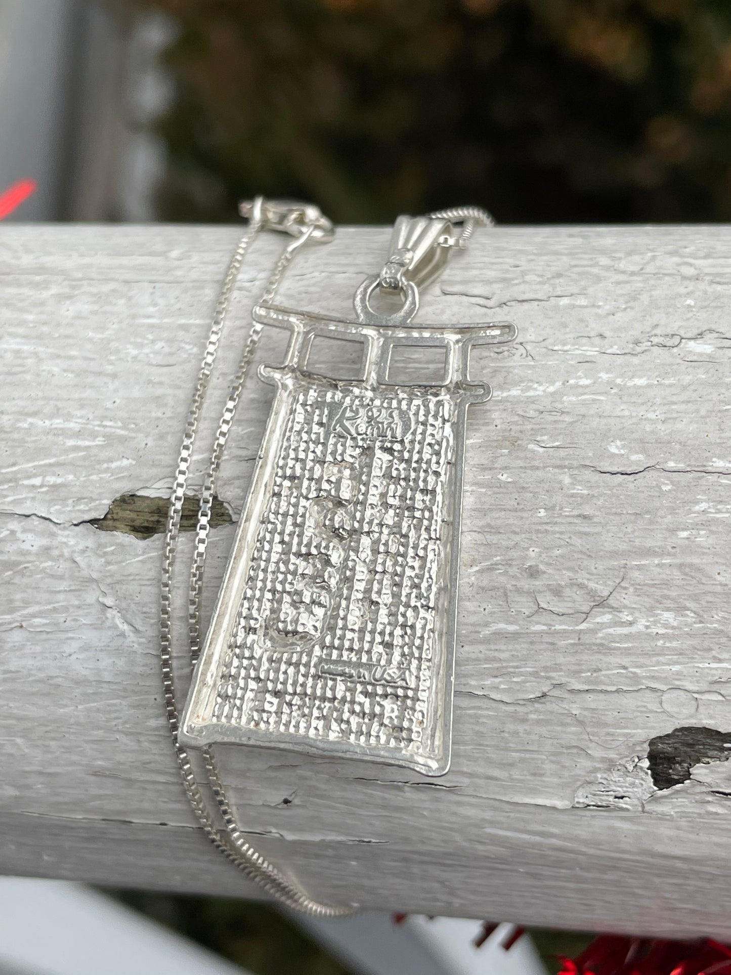 925 Sterling Silver Chinese Dragon Symbol Necklace