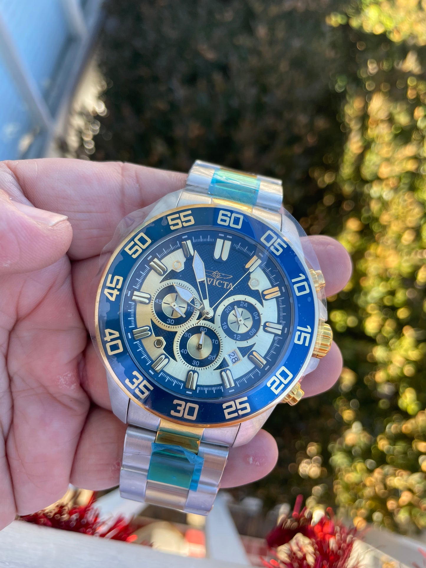 Men’s Invicta Trinite Model 24843 Nite Glow 2tone Stainless Steel Watch