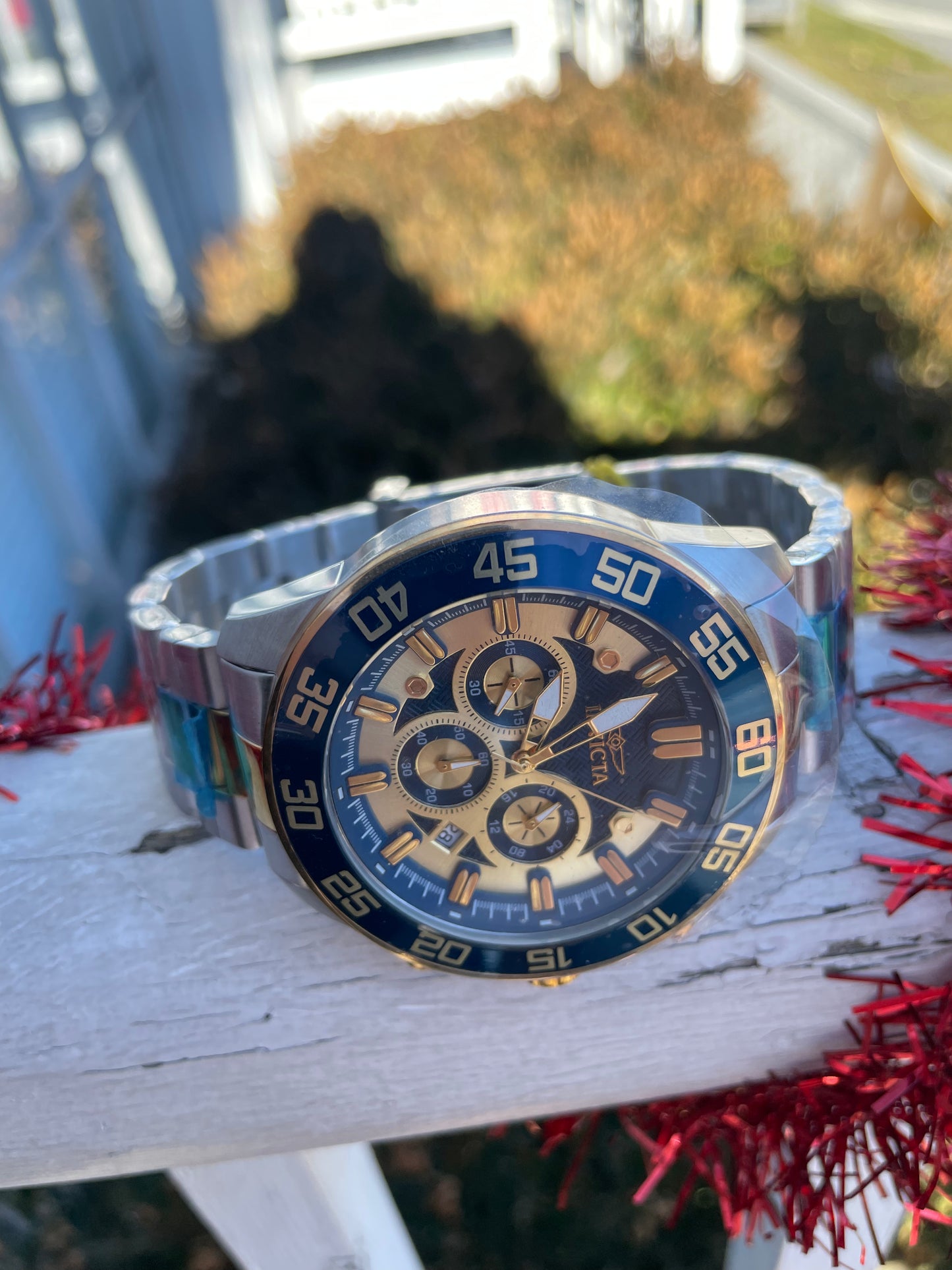 Men’s Invicta Trinite Model 24843 Nite Glow 2tone Stainless Steel Watch