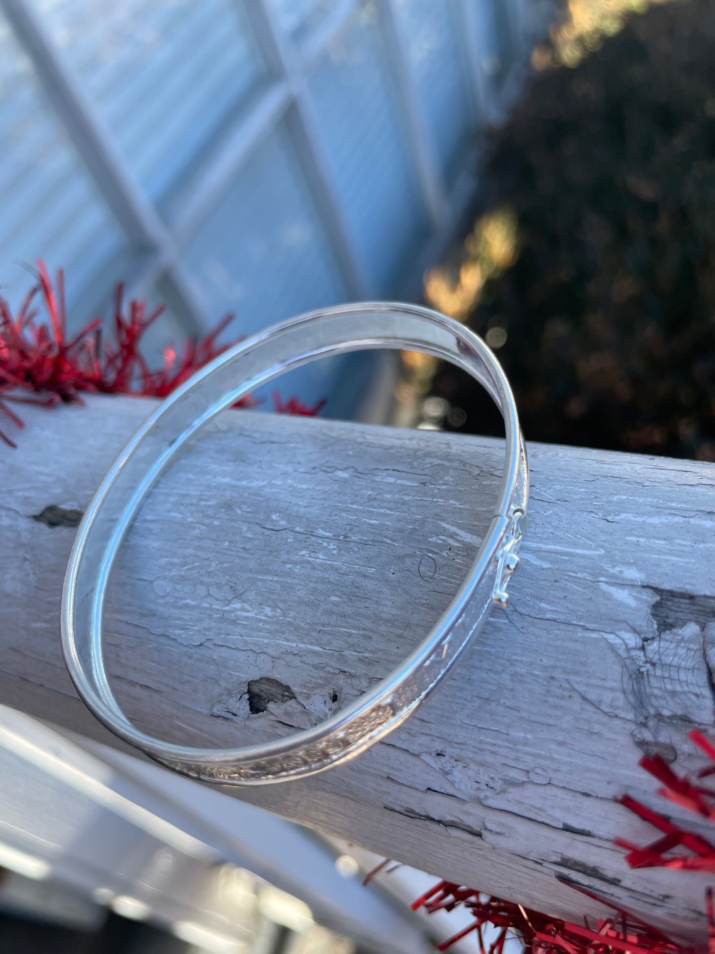 925 Sterling Silver Roman Numeral Bangle Bracelet