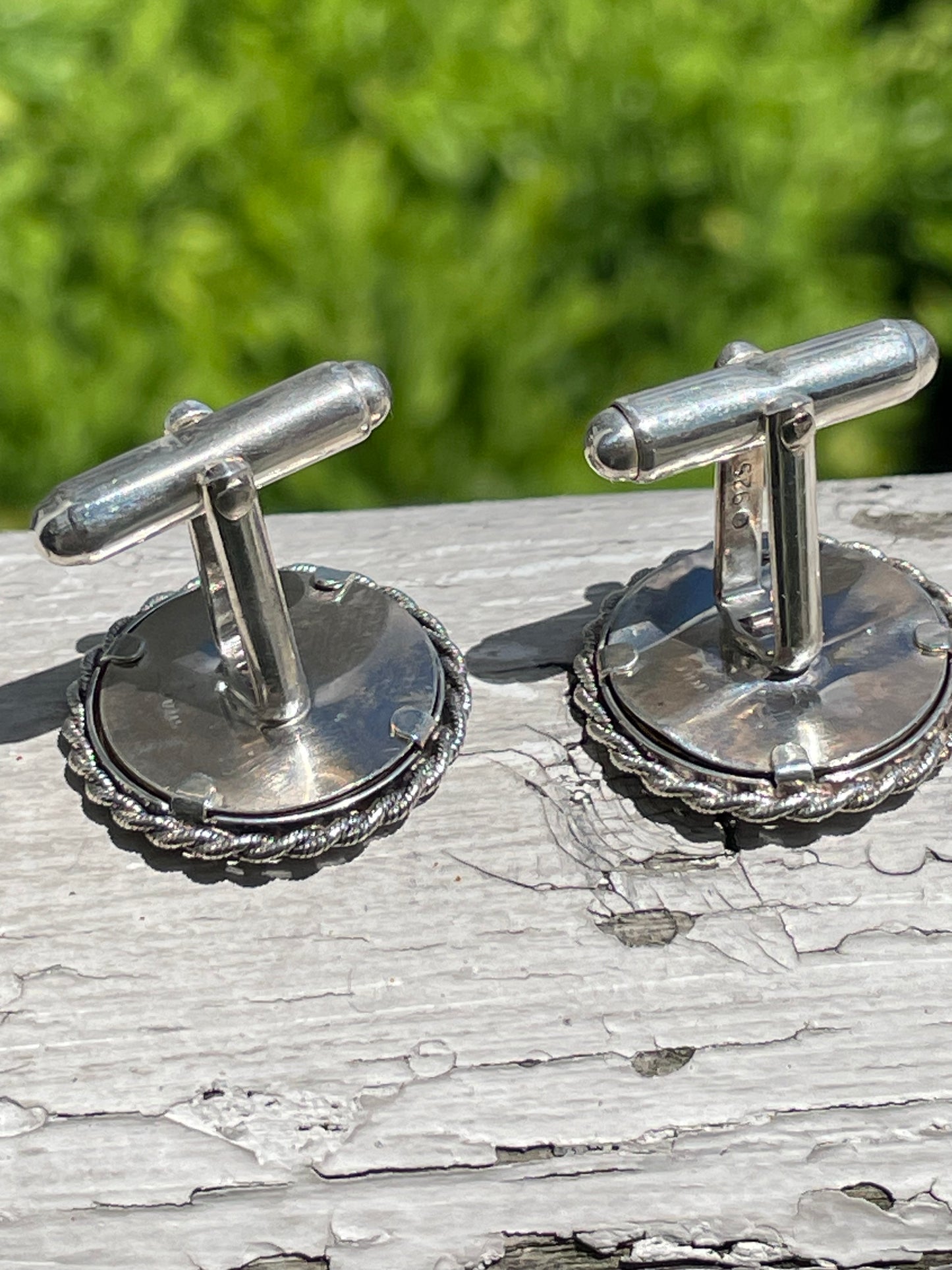 925 Sterling Silver Custom Framed NYC Subway Token Cufflinks