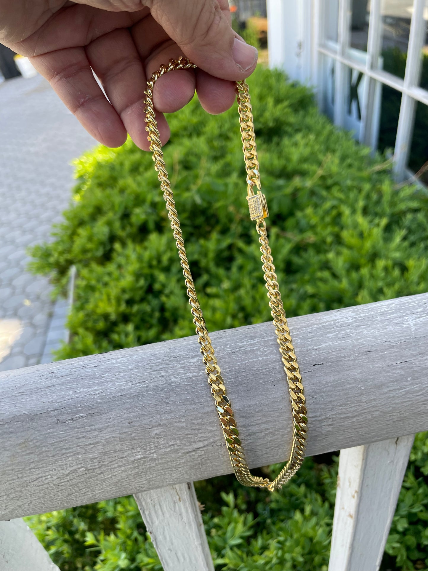 Stainless Steel Vermeil Miami Cuban Link 5mm Choker Necklace