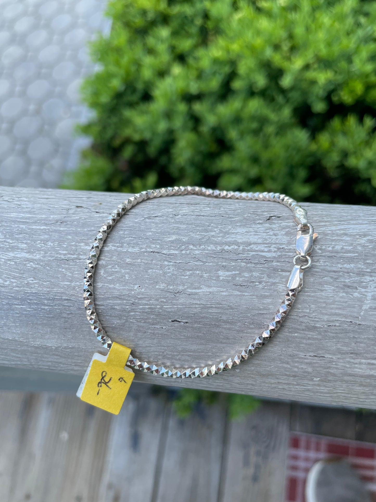 925 Sterling Silver high polish rock star link bracelet
