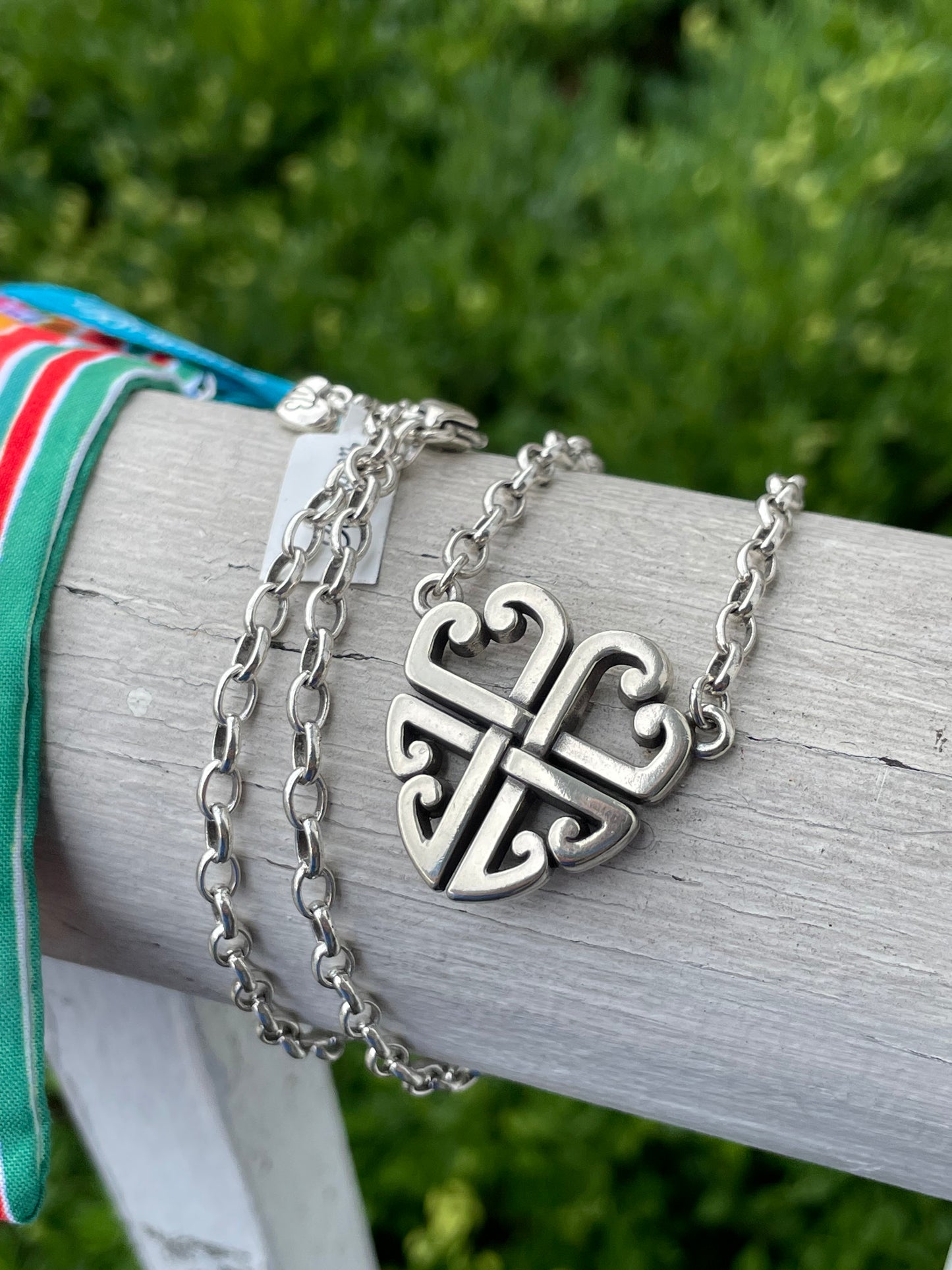 Designer Brighton Taos Celtic Heart Shield Necklace