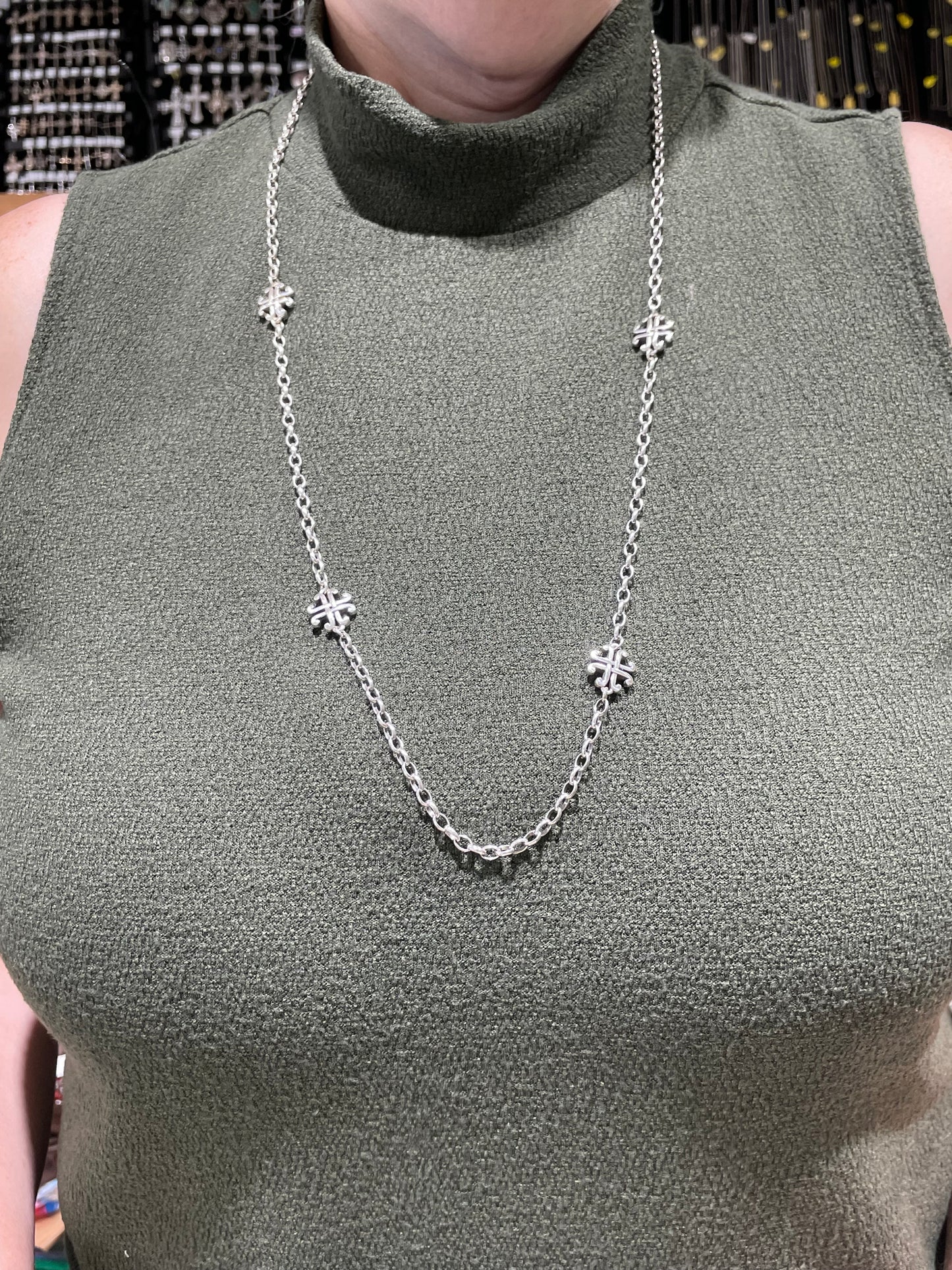Designer Brighton Taos Celtic Iron Cross Necklace 32"